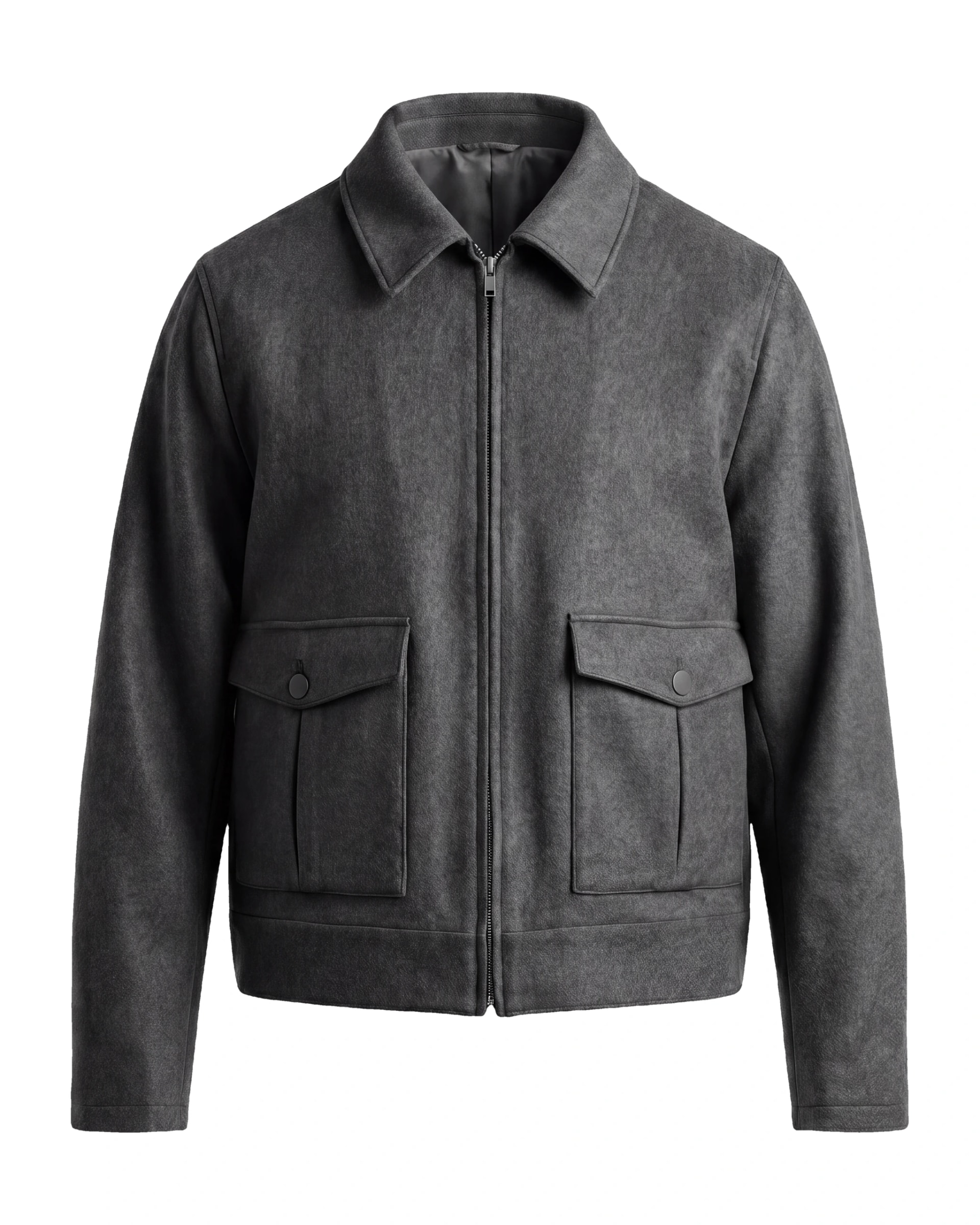 Charcoal Merino uld Flight jacket