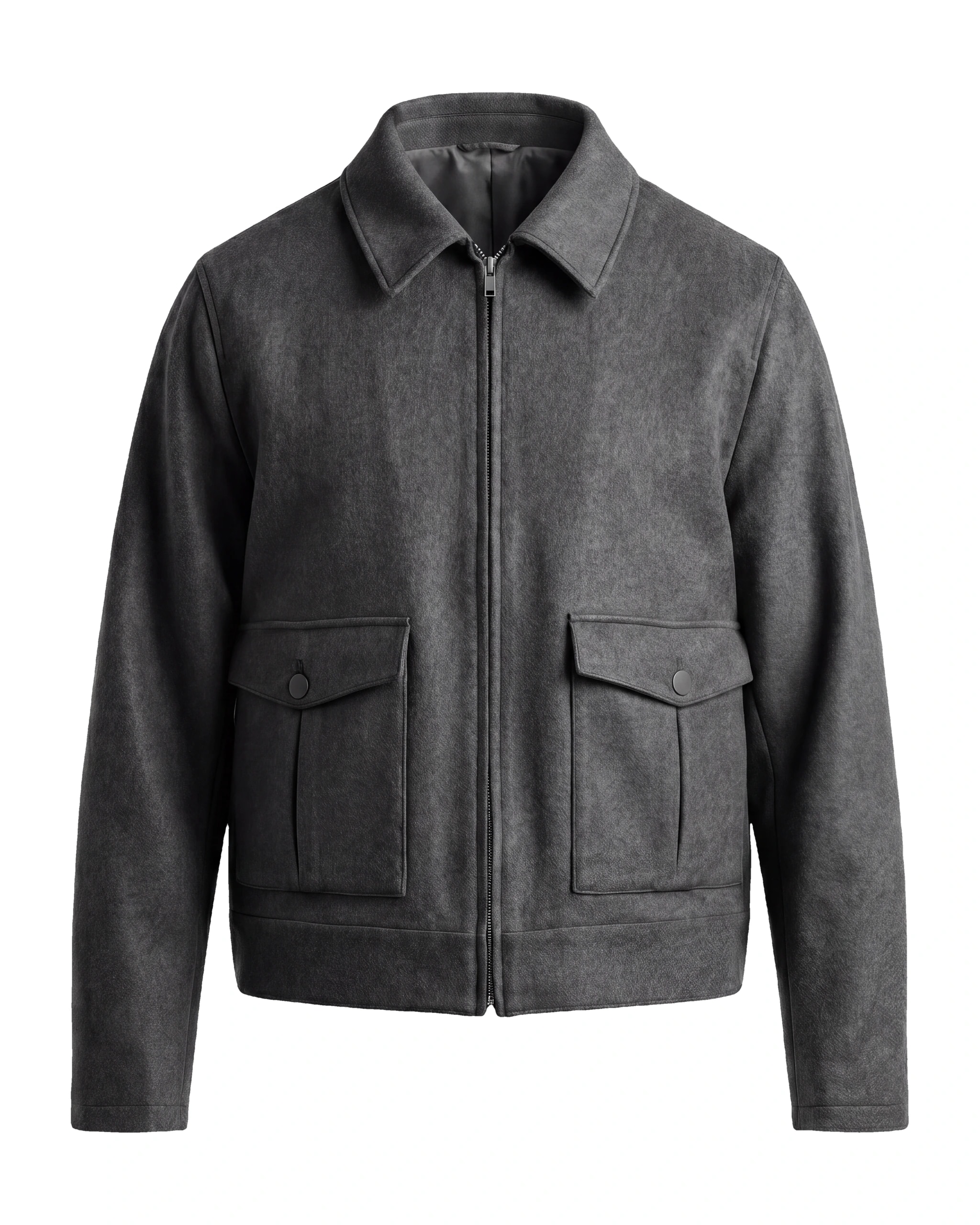 Charcoal Merino uld Flight jacket