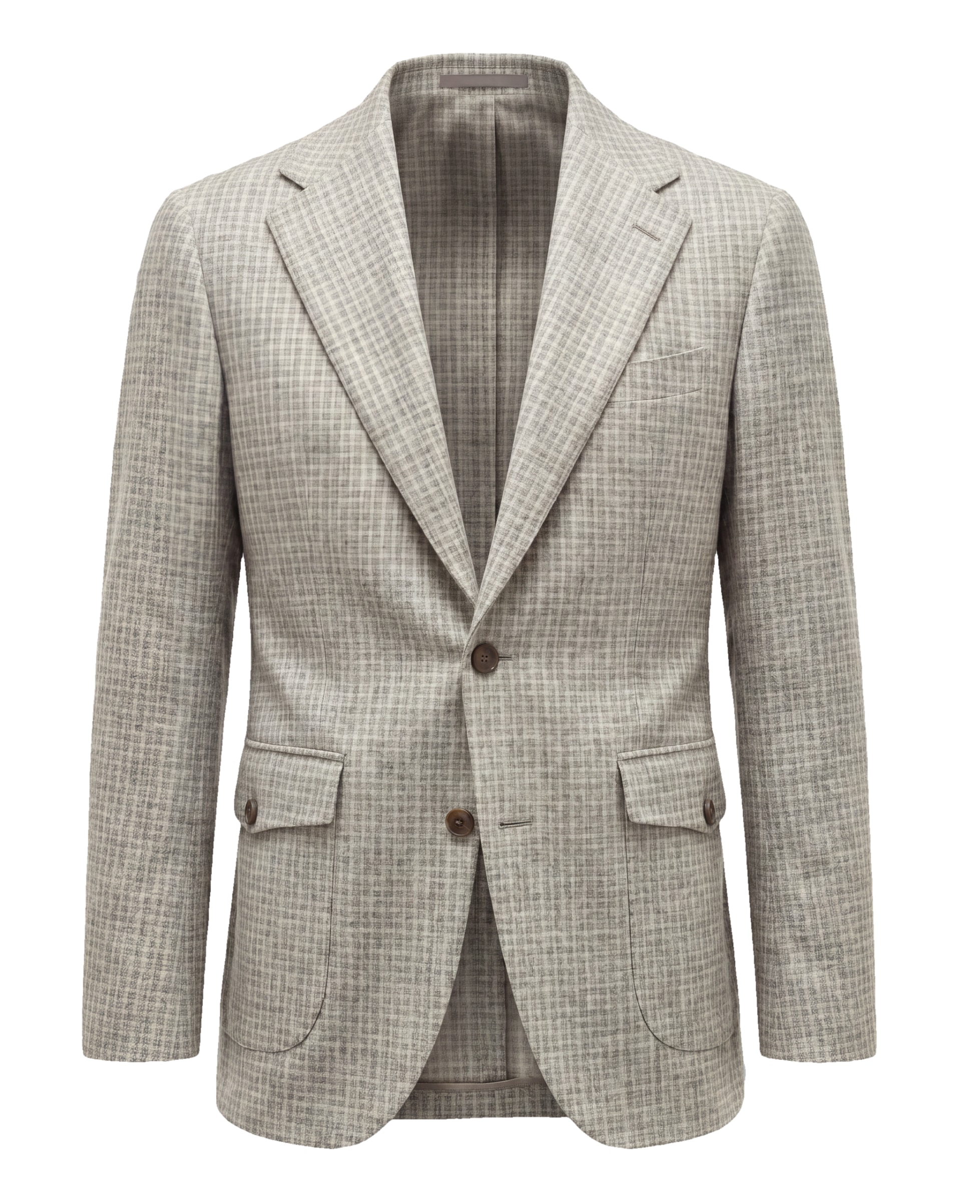 Cream Micro Check Blazer