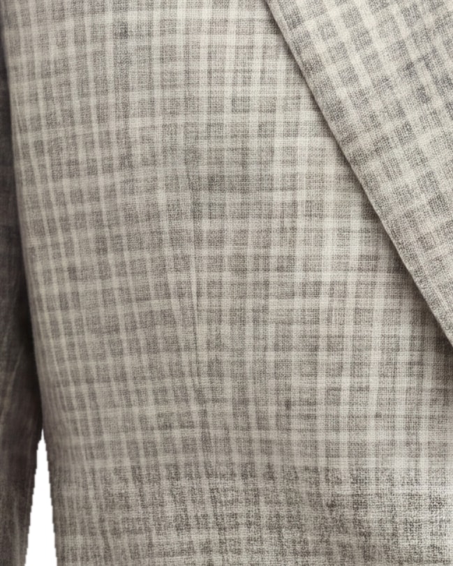 Cream Micro Check Blazer, fabric close-up