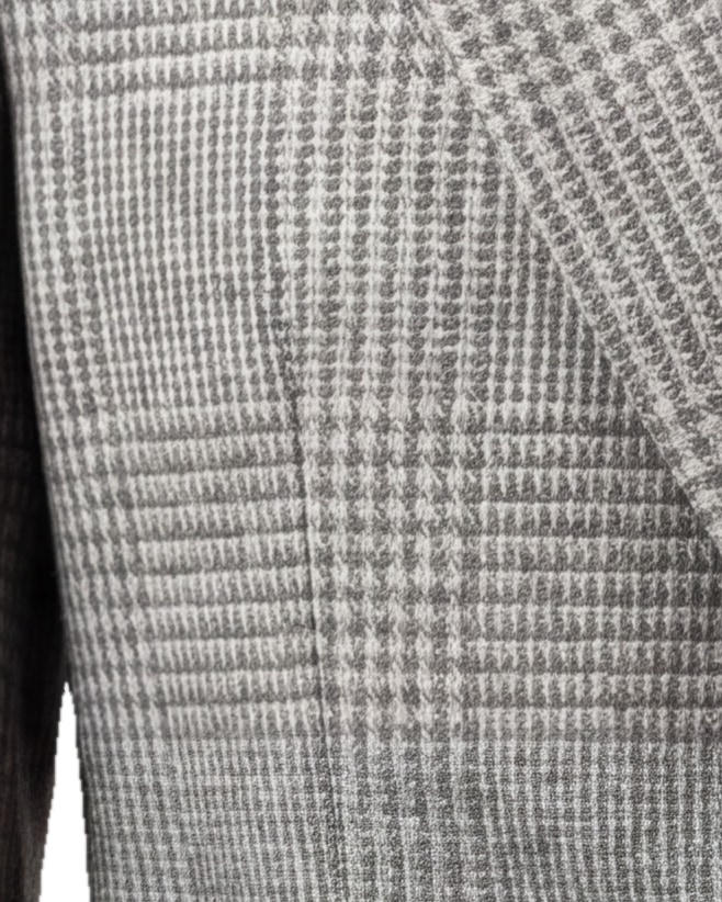 Grey Prince of Wales Blazer, fabric close-up
