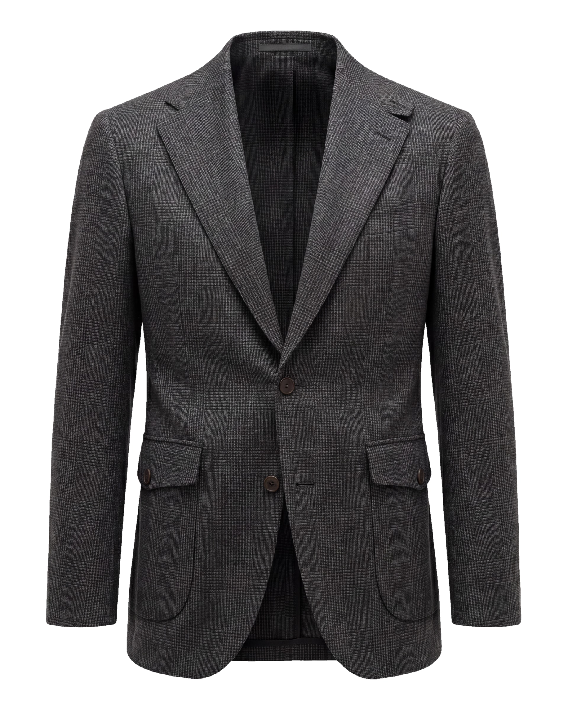 Charcoal Grey Prince of Wales Blazer in English Wool