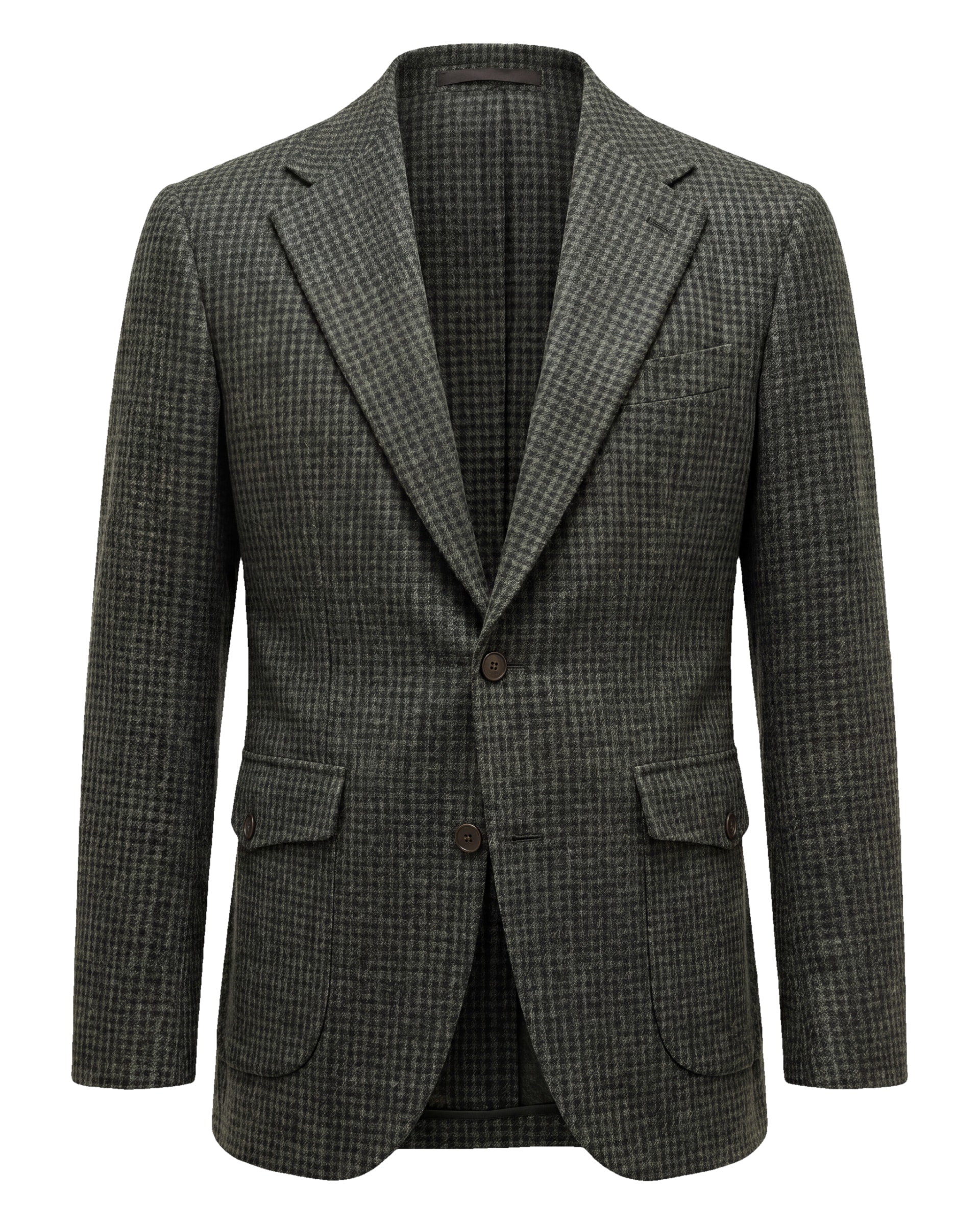 Mørk oliven houndstooth blazer