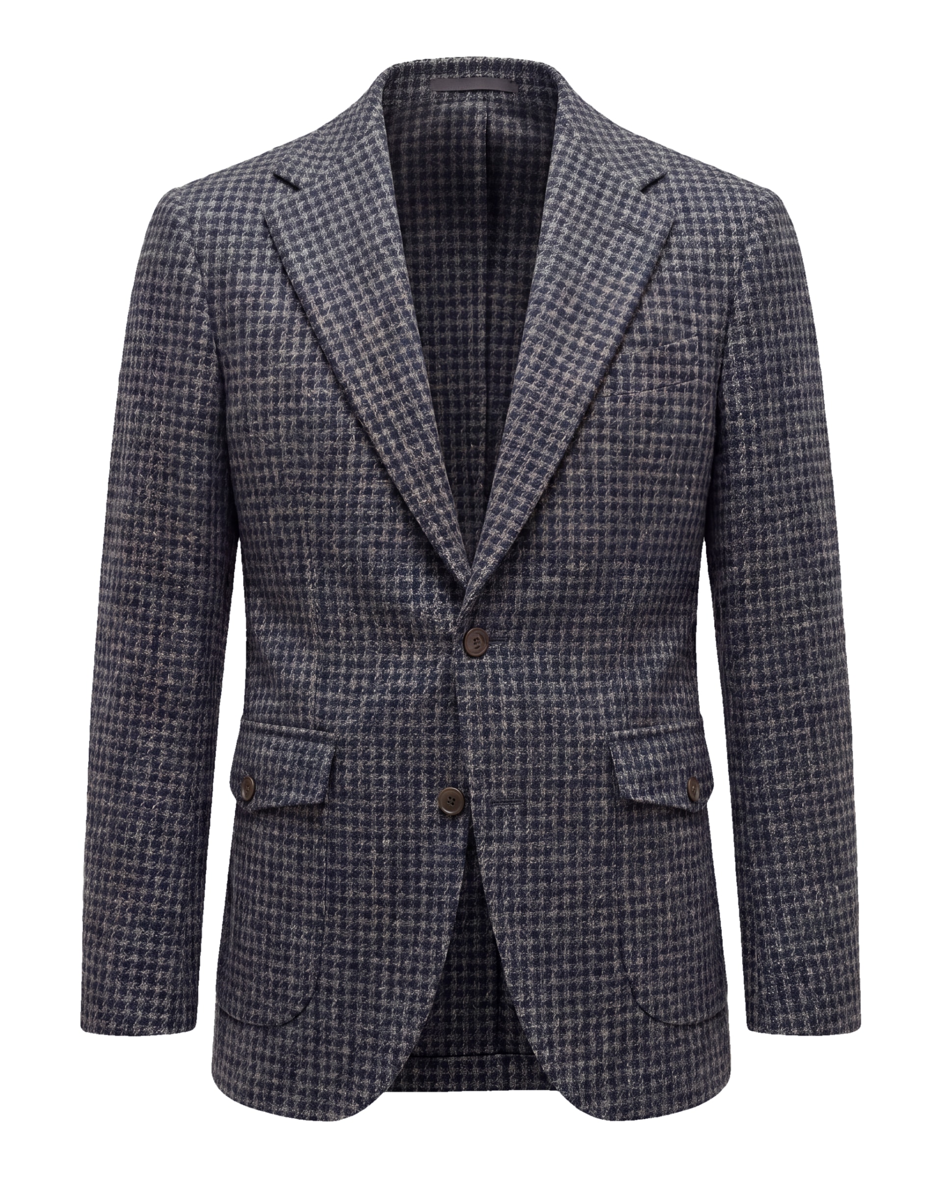 Grey Houndstooth Blazer in Alpaca and Merino wool