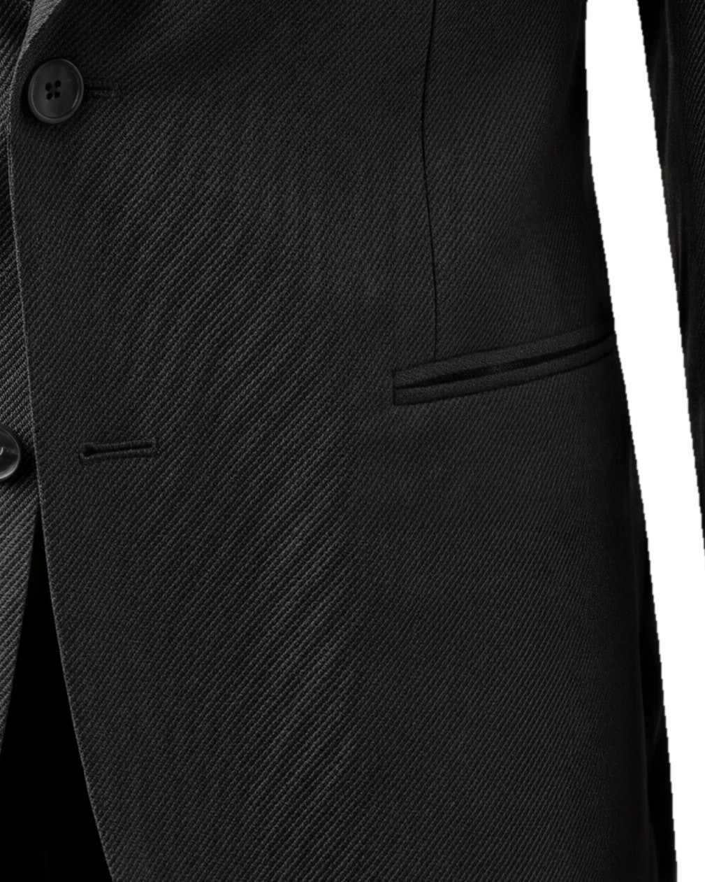 Black Jacket from Dugdale, pocket detail