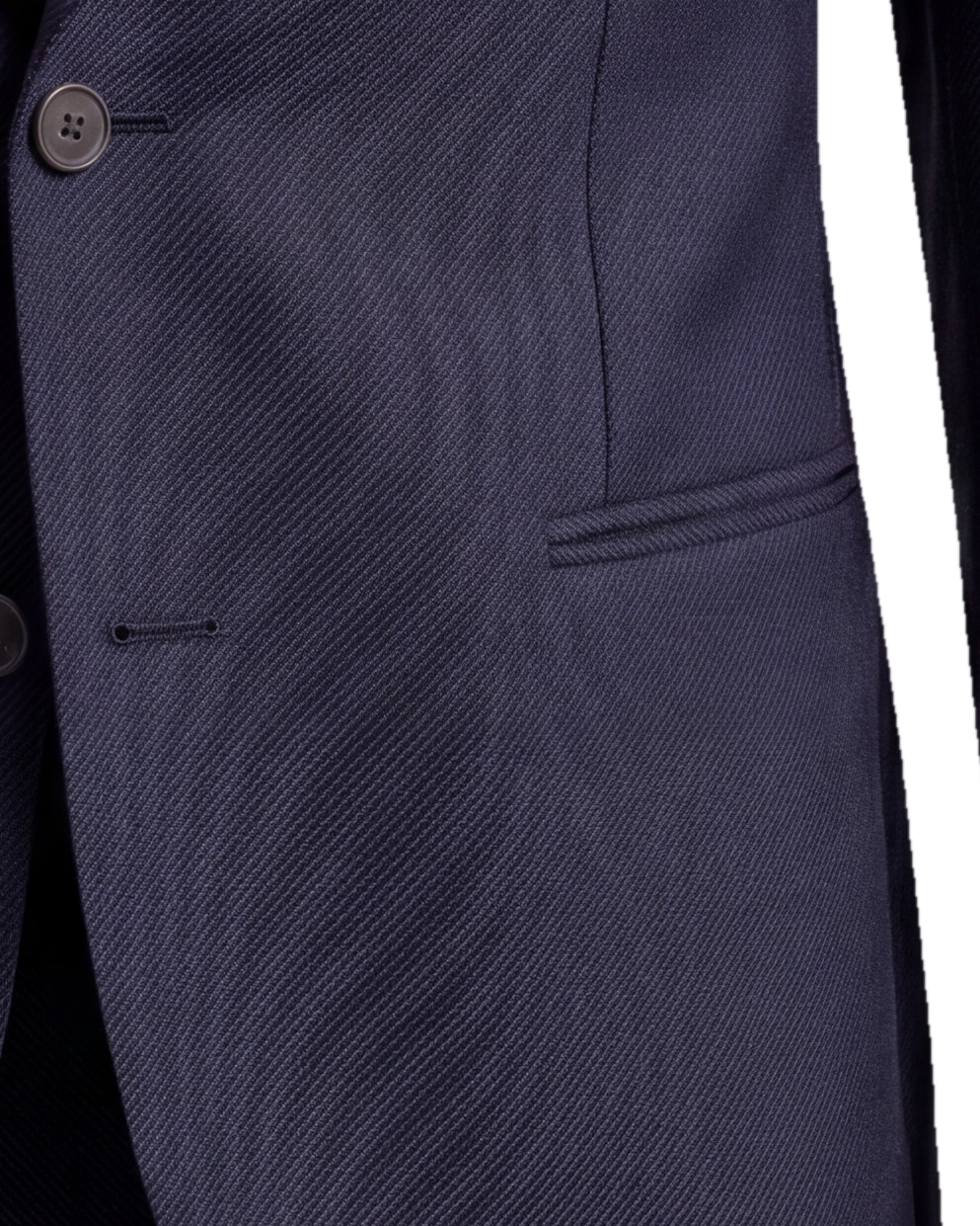 Dark Navy Jacket from Dugdale, pocket detail