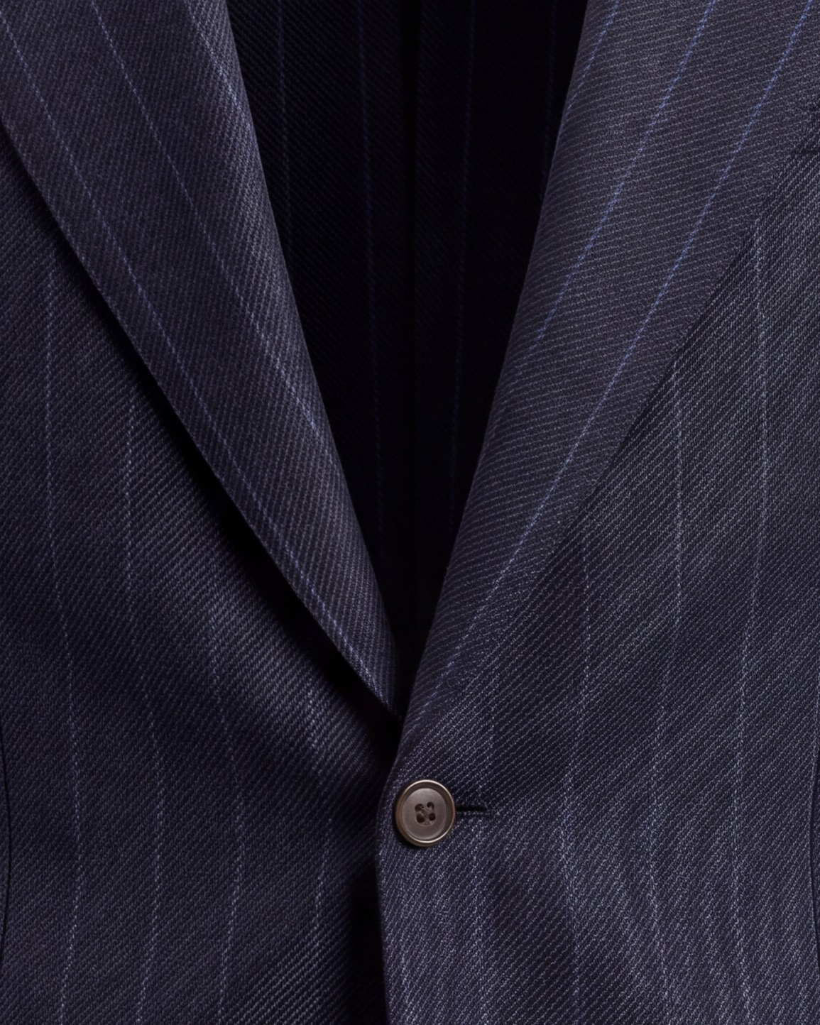 Dark Navy Pinstripe Jacket, front view
