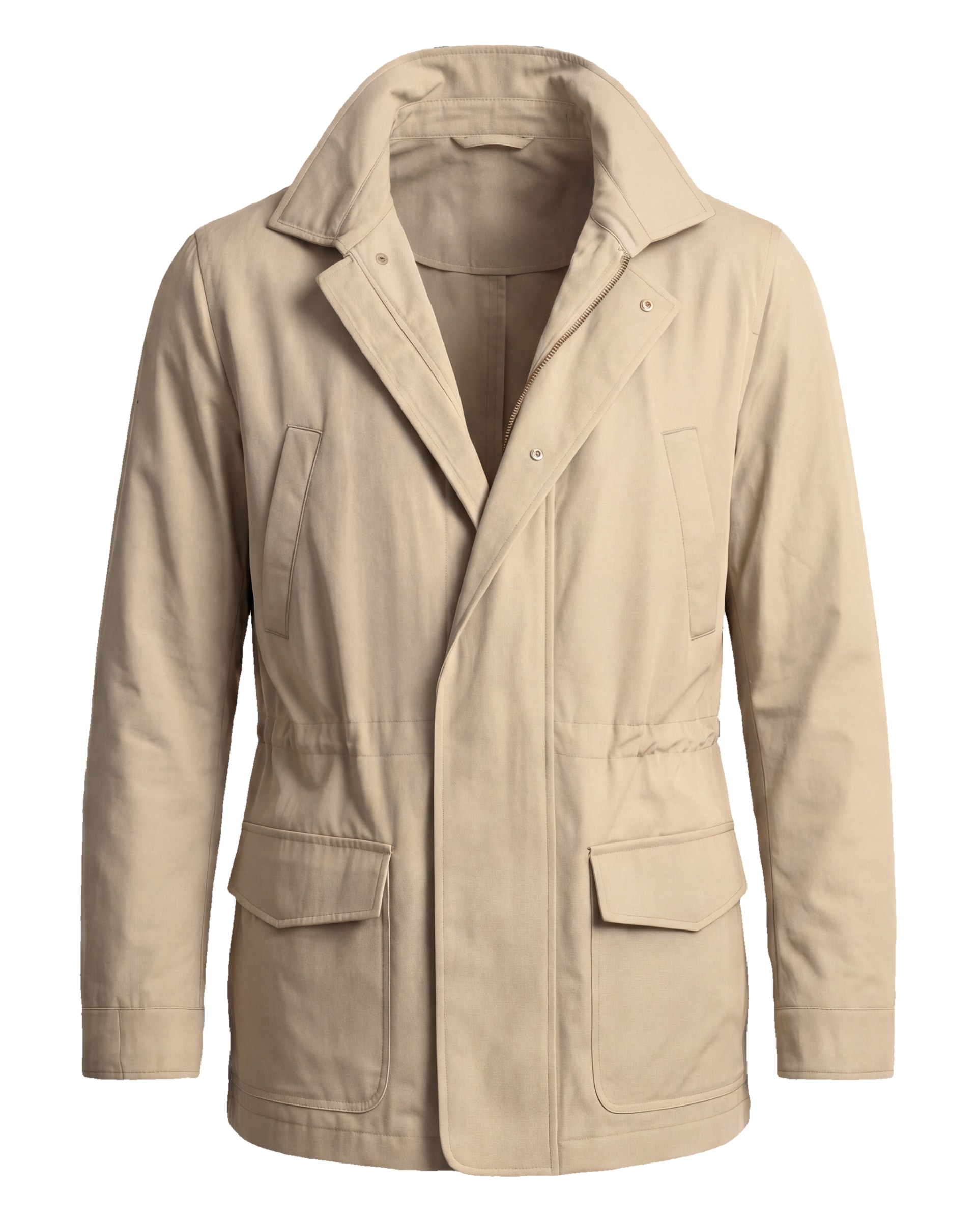 Sandbeige Field Jacket with Zip