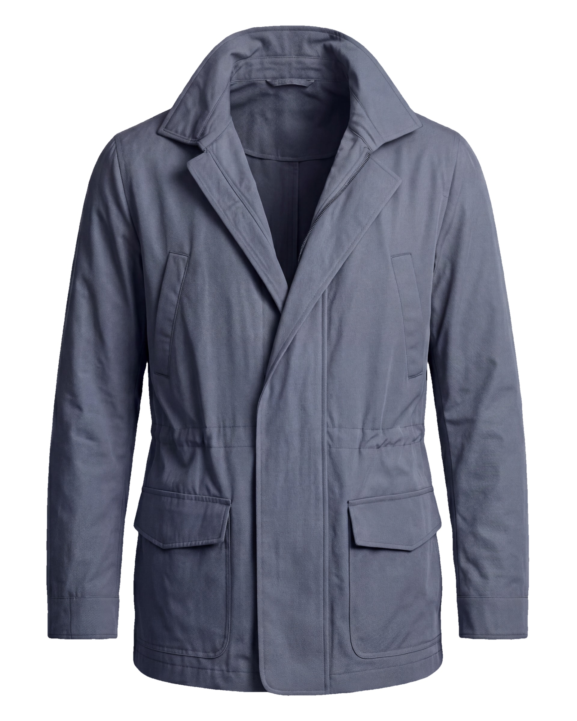 Blågrå Field jacket med lynlås