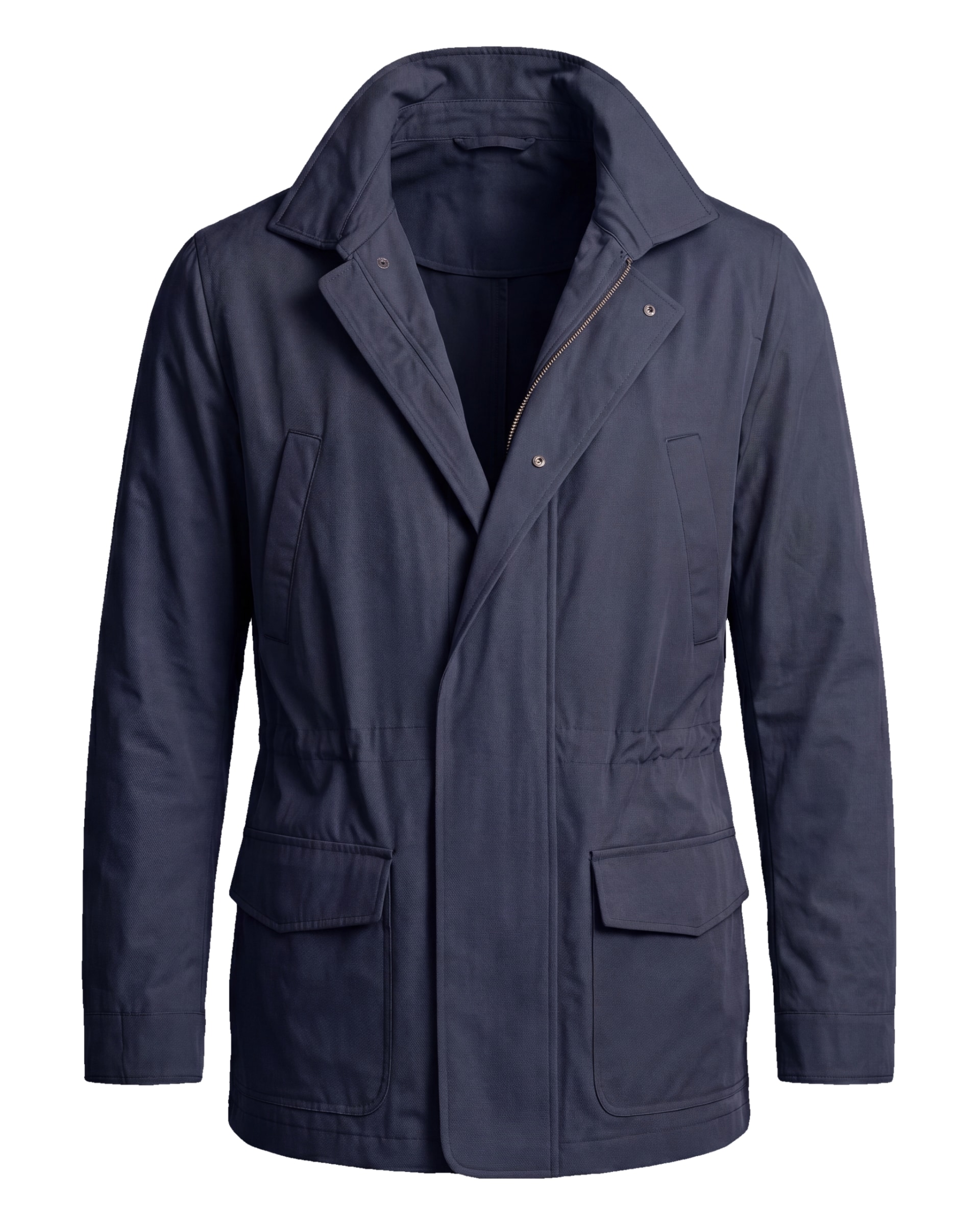Marineblå Field jacket med lynlås