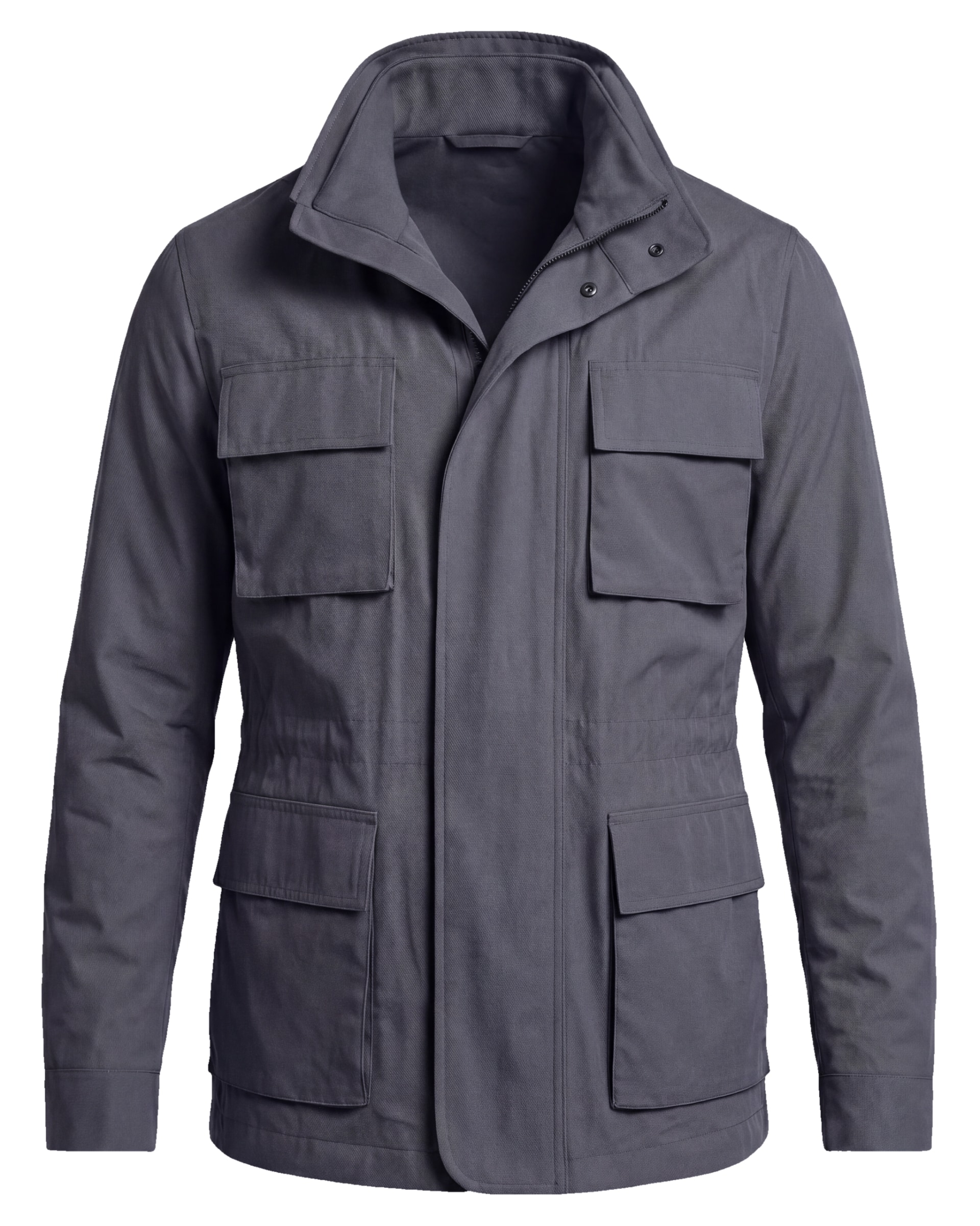 Stålgrå Field jacket med ståkrave