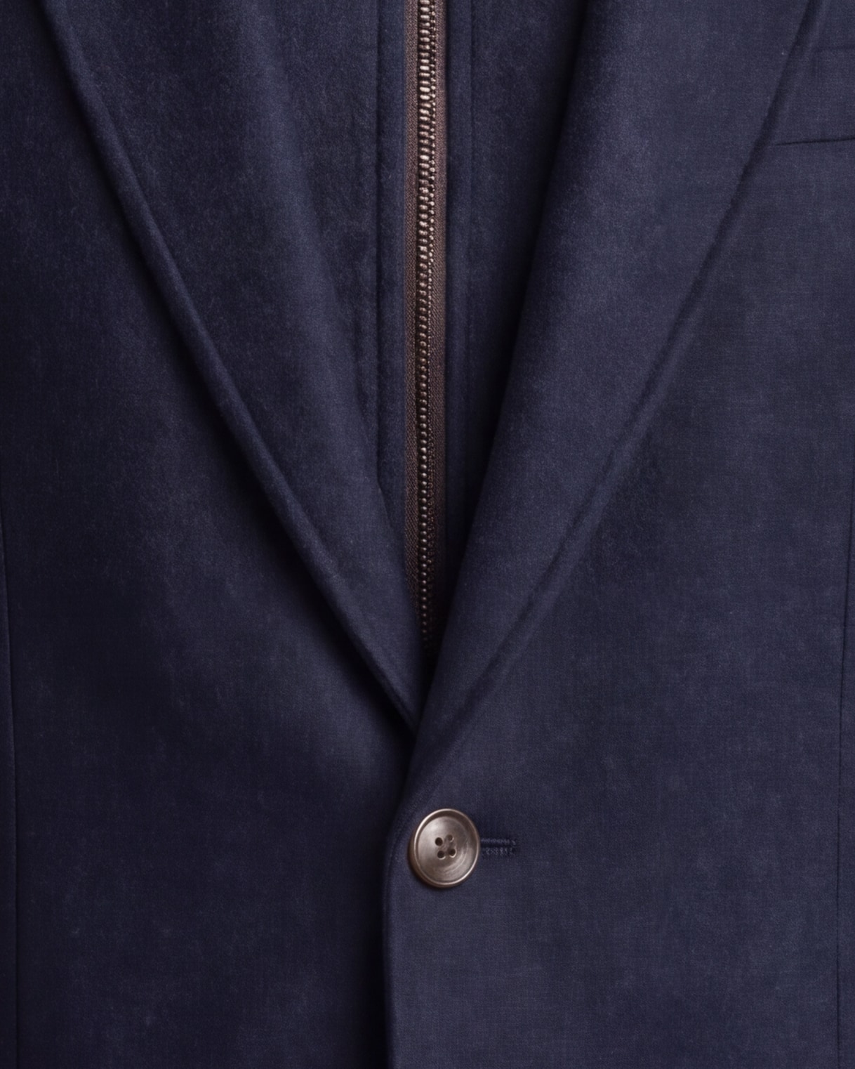 Navy Hybrid Jacket, front view