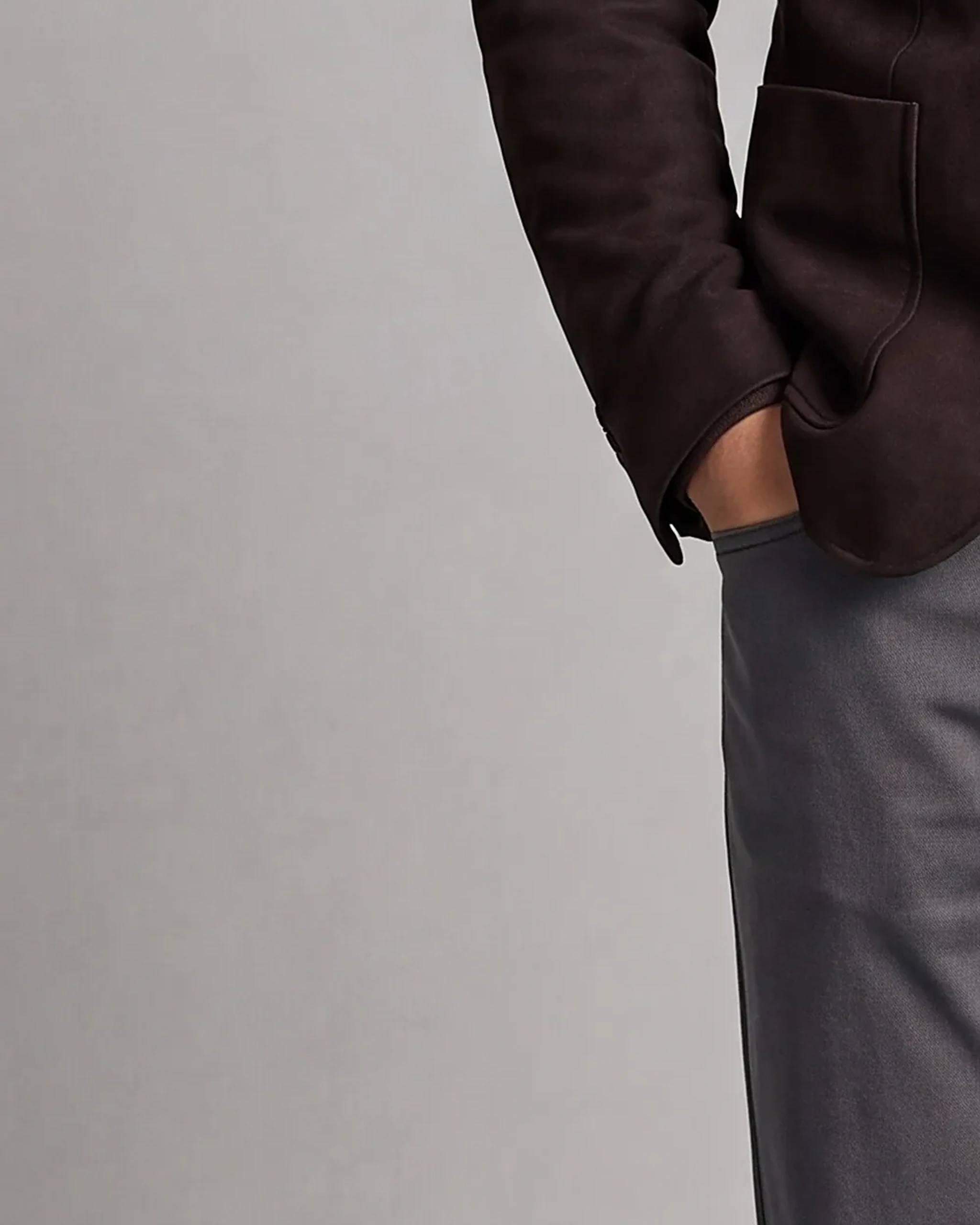 Black Hybrid Jacket from HOV Collection, cuff detail