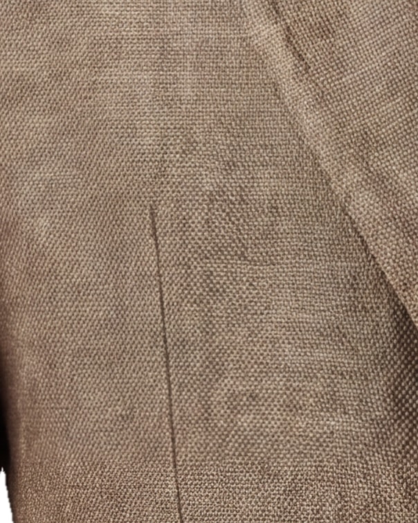 Grey-Brown Linen Jacket from TBM / TFM, fabric close-up