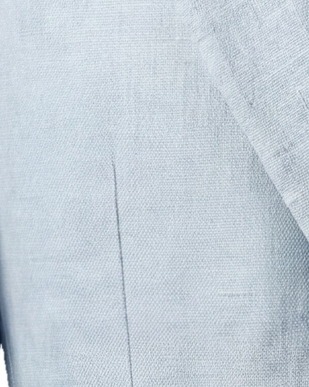 Dove Blue Linen Jacket, fabric close-up