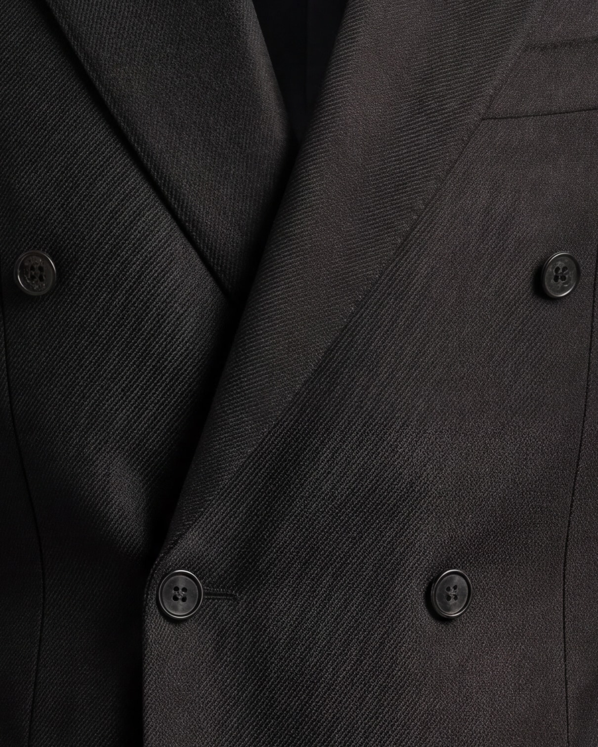 Black Double-Breasted Jacket from Angelico, front view