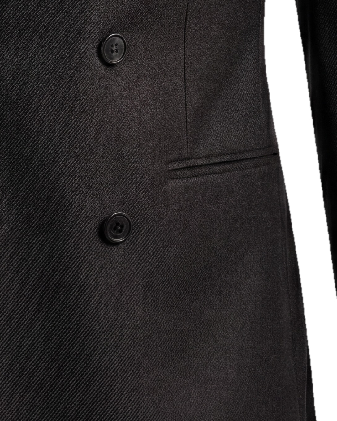 Black Double-Breasted Jacket from Angelico, pocket detail