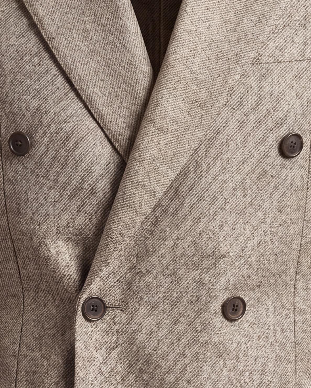 Taupe Double-Breasted Jacket from Drago, front view
