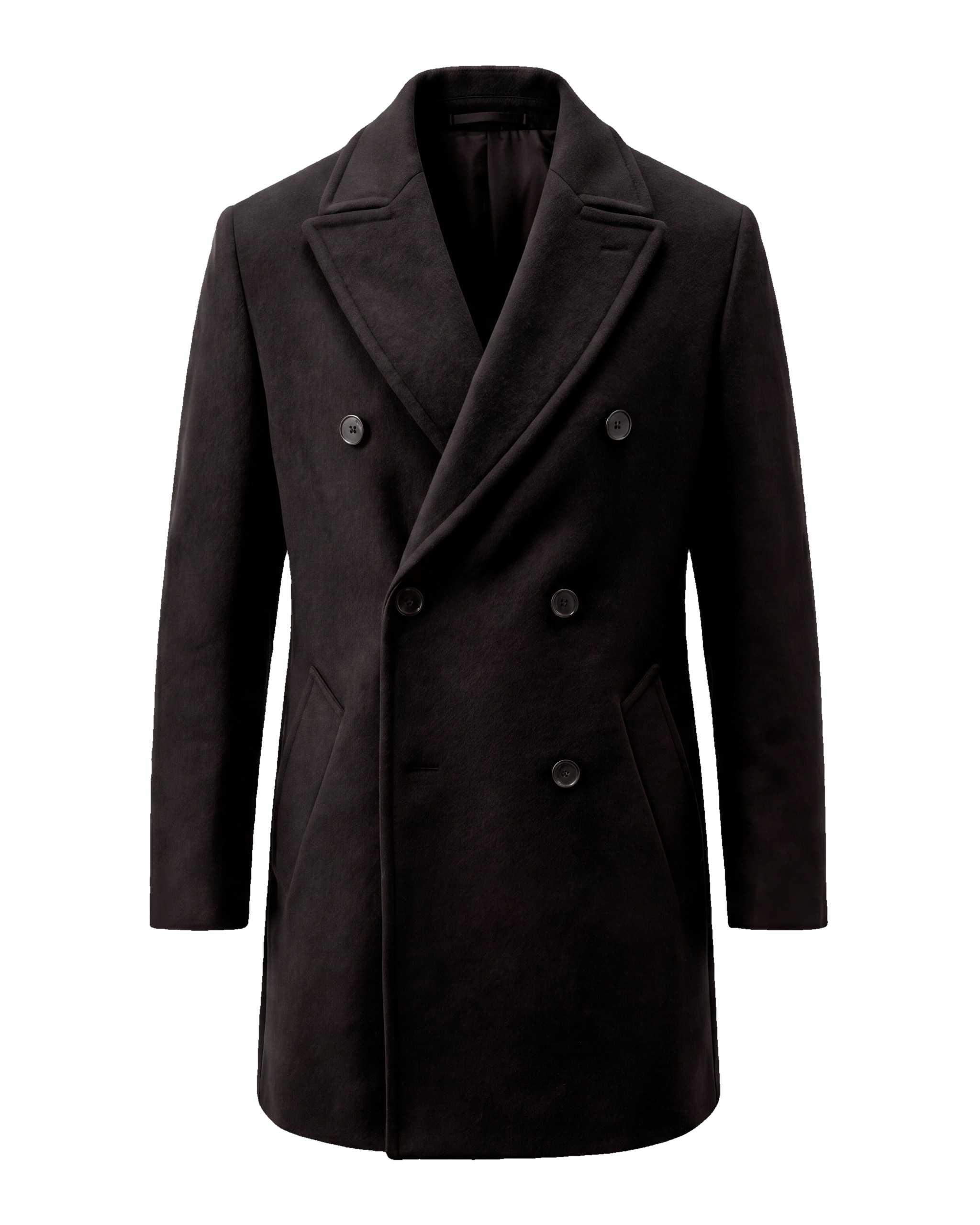 Double Black Statement Overcoat