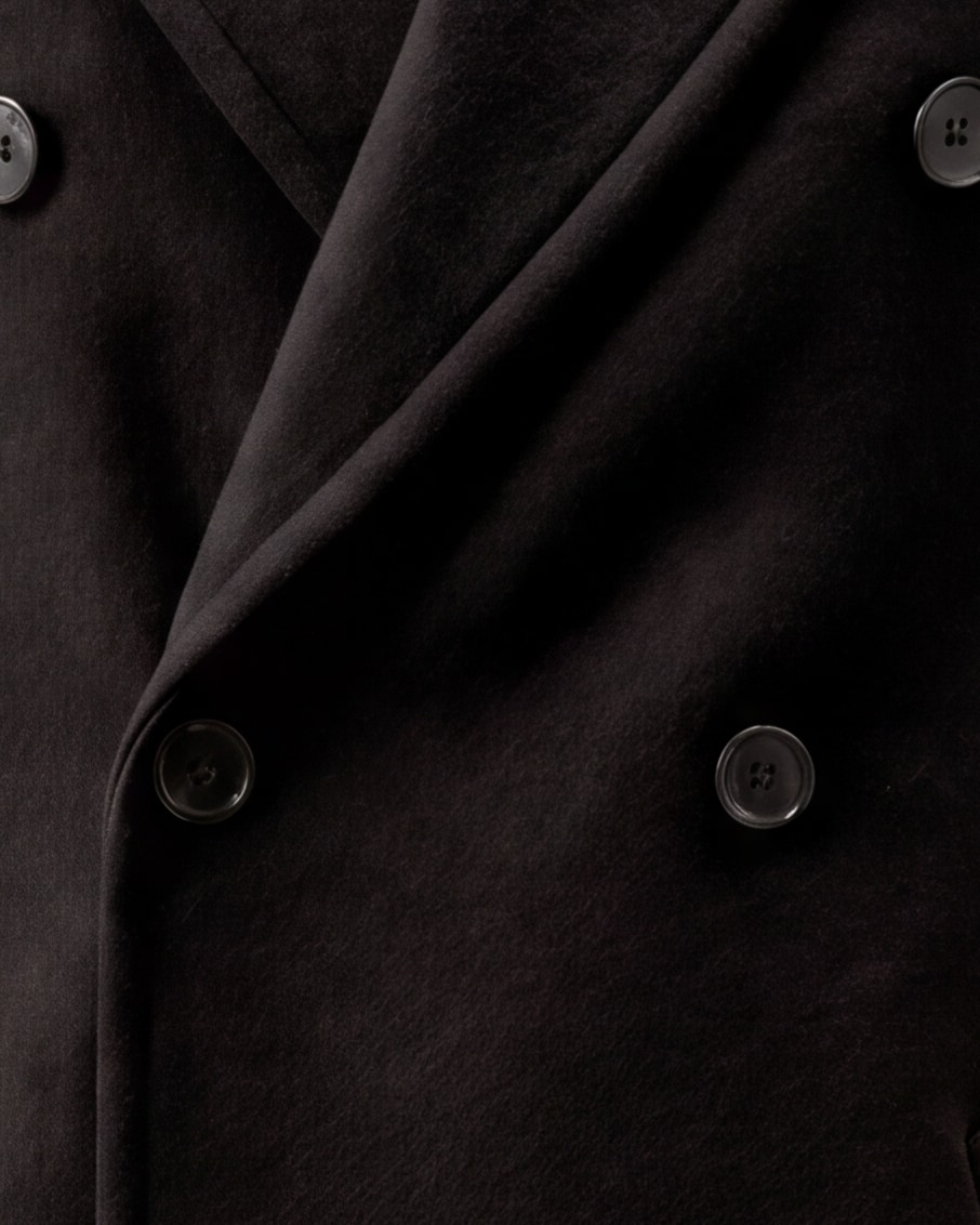 Double Black Statement Overcoat, front view