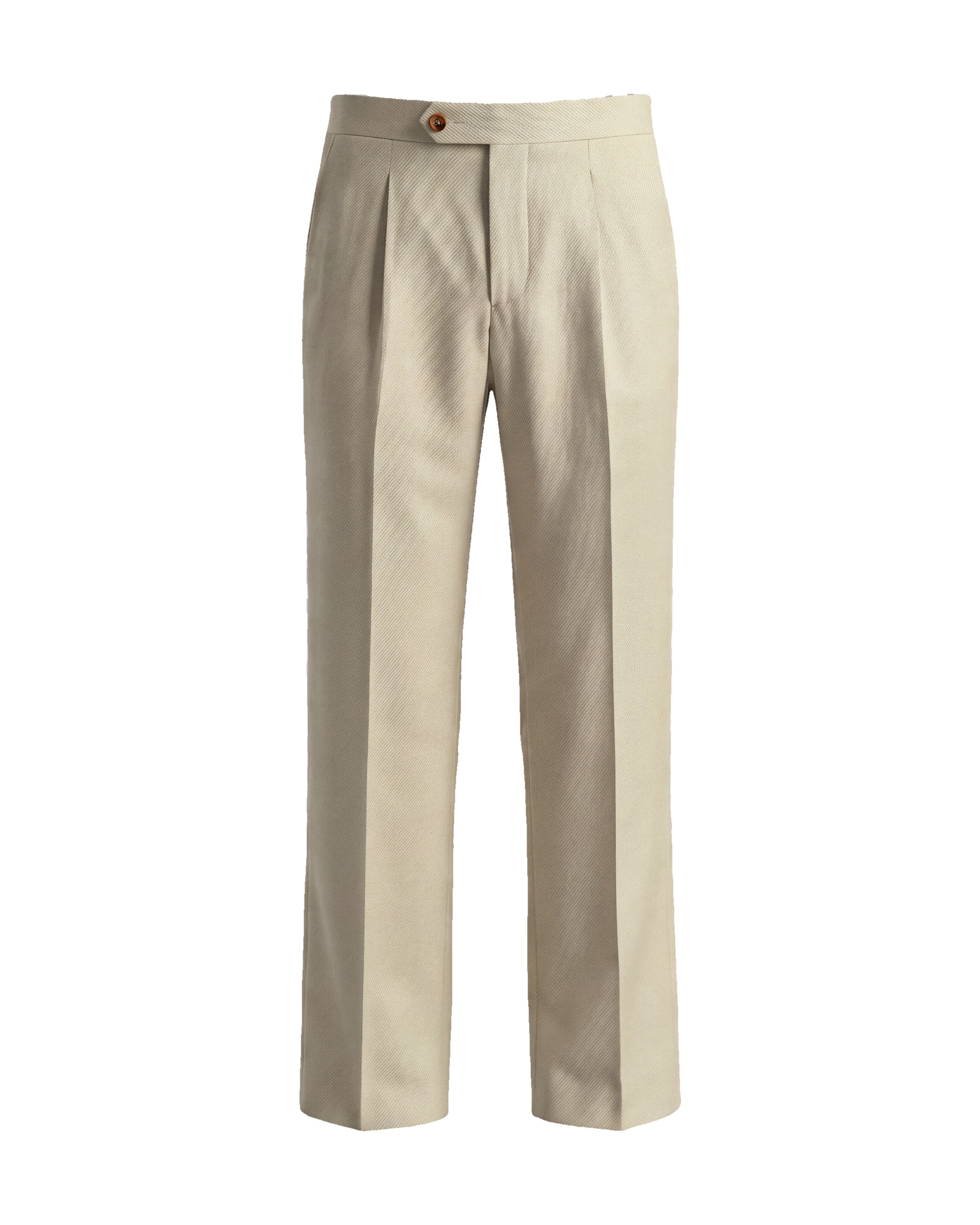 Light Beige Super 110s Wool Trousers