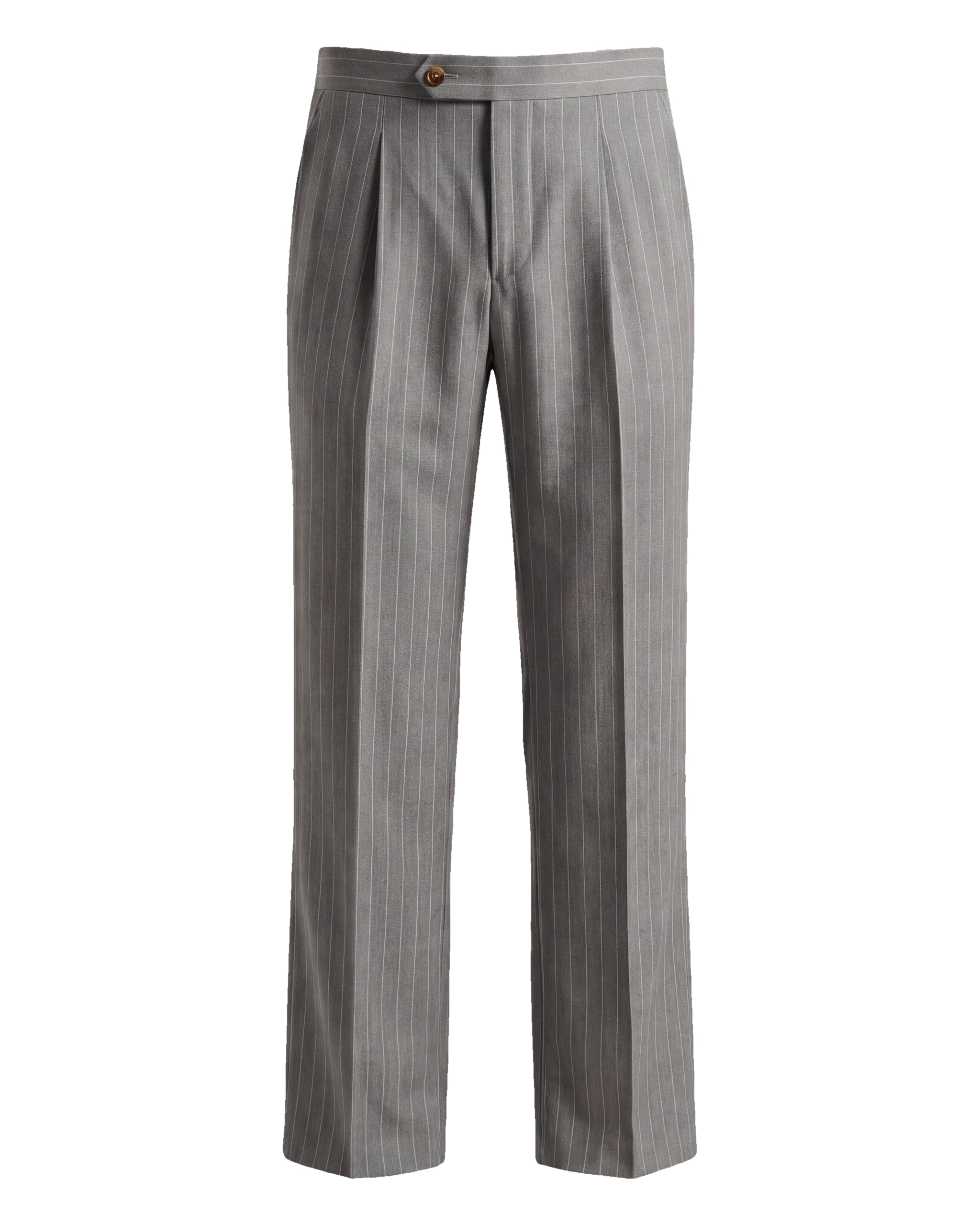 Grey Pinstripe S110 Wool Trousers