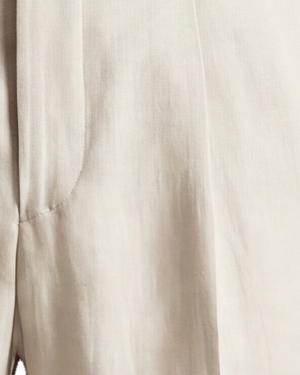Cream Linen Trousers, pocket detail