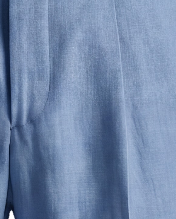 Mid-Blue Linen Trousers, pocket detail