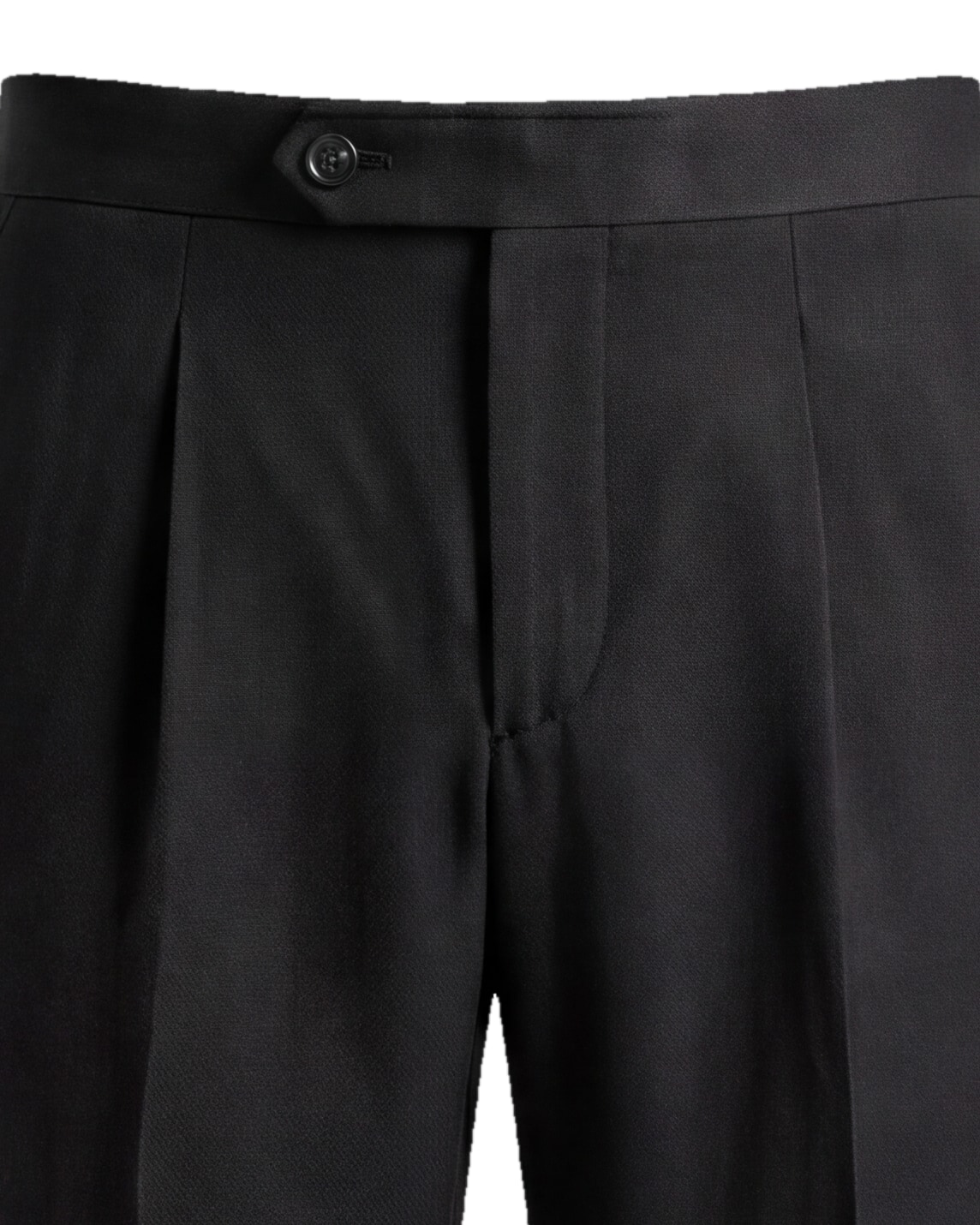 Black Suit Trousers from Angelico, waistband detail