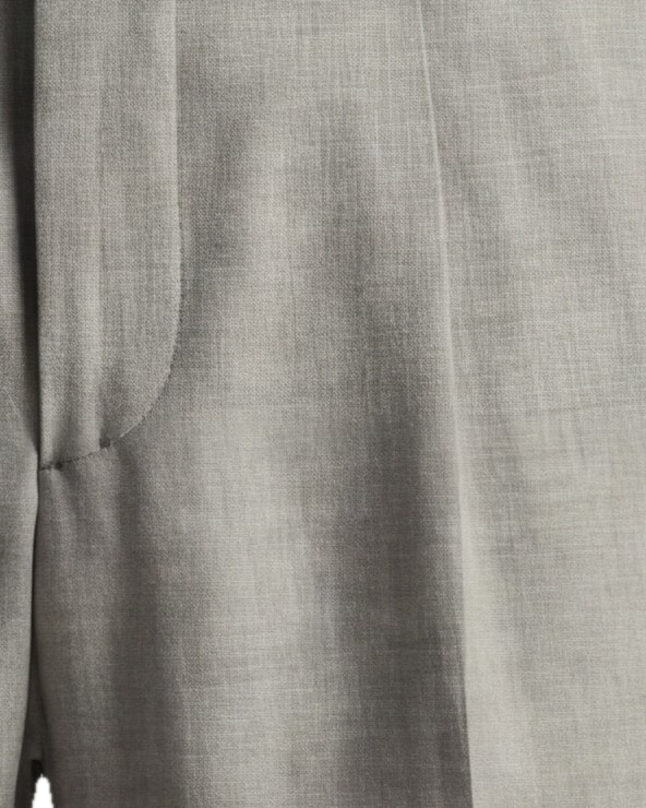 Light Grey Suit Trousers from DRAGO, pocket detail