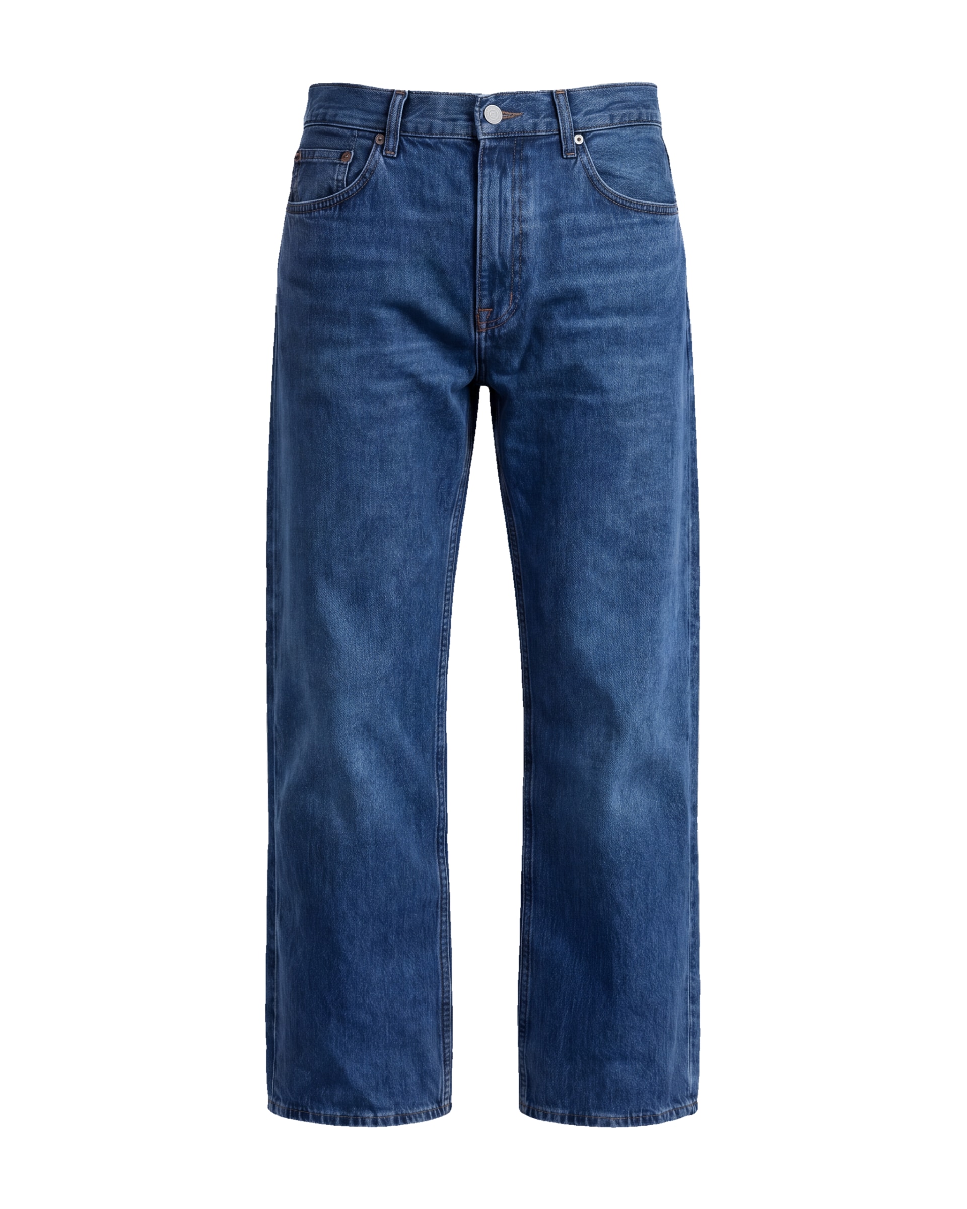 Mellemblå wide leg jeans