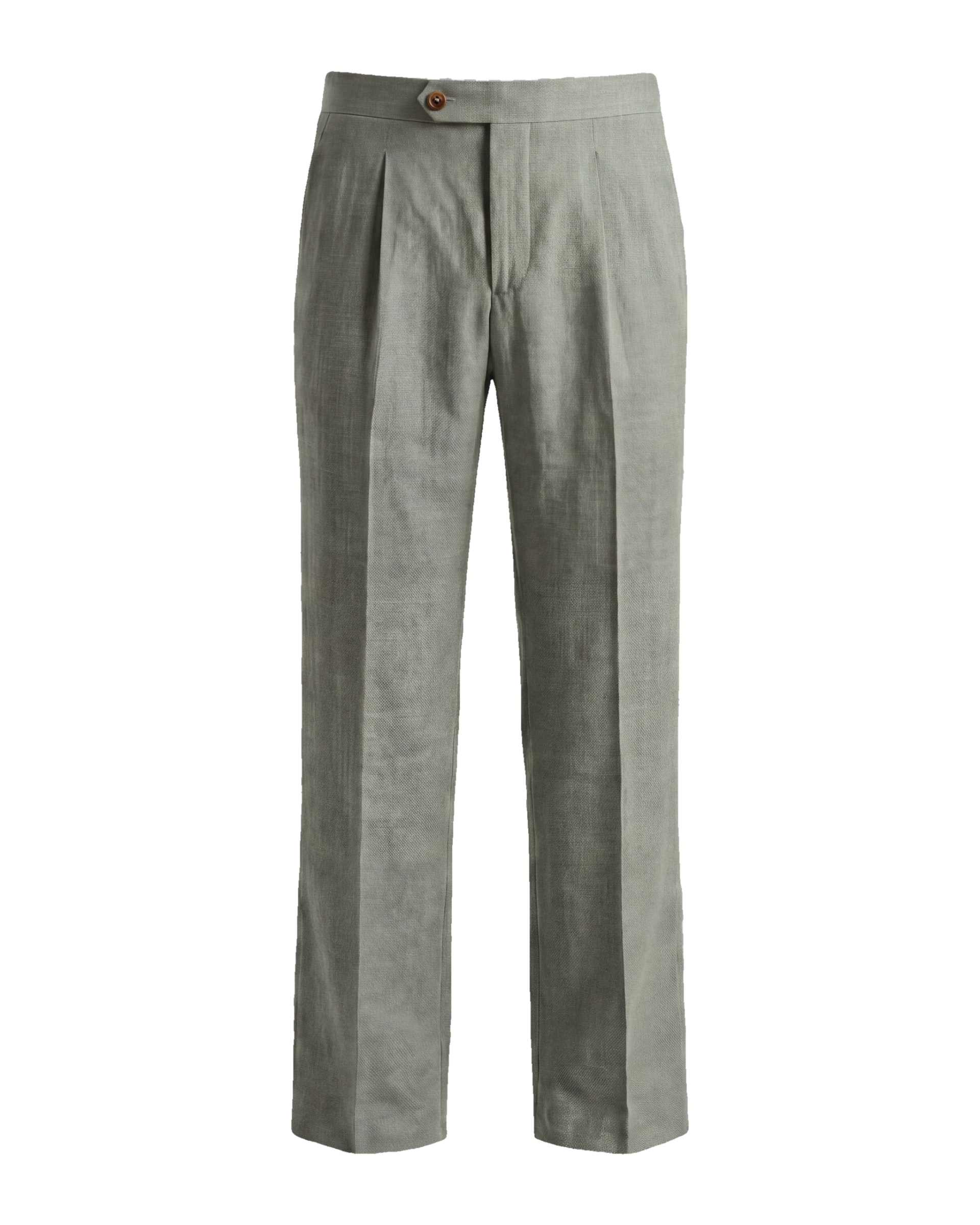 Light Olive Linen Trousers from Brisbane Moss