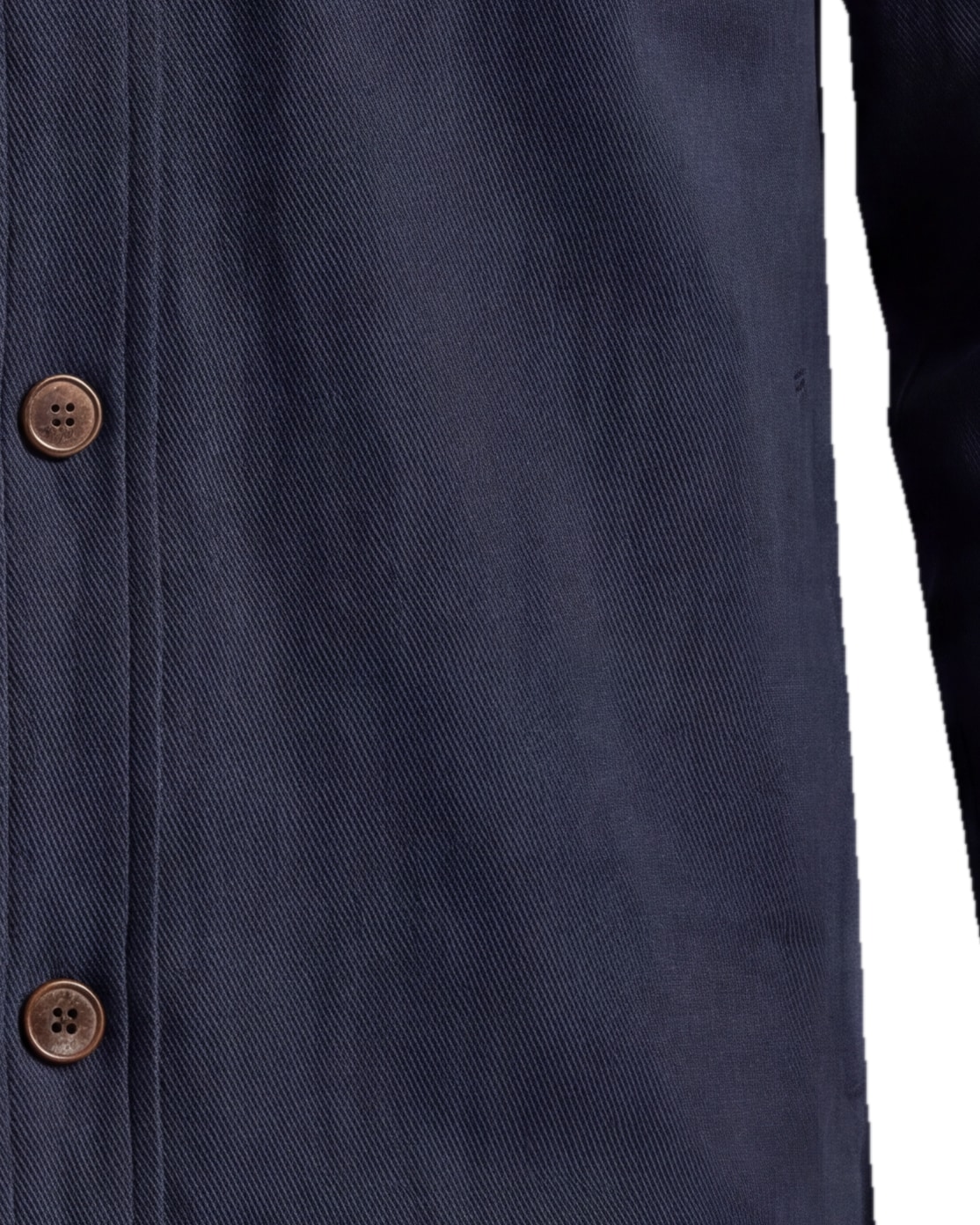 Navy Cotton Shirt Jacket, pocket detail