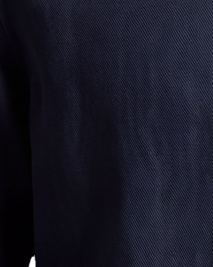 Navy Cotton Shirt Jacket, fabric close-up