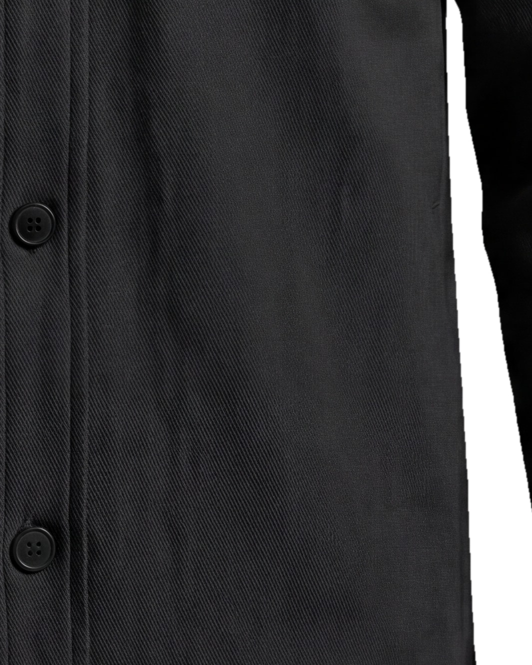Sort Bomuld Shirt Jacket, detalje af lommen