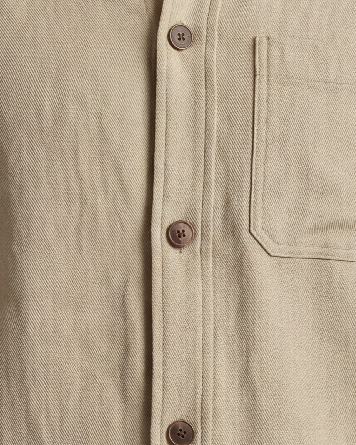 Stenfarvet bomuld shirt jacket, set forfra