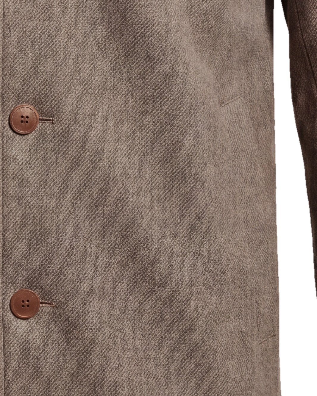 Gråbrun Merino uld shirt jacket, detalje af lommen