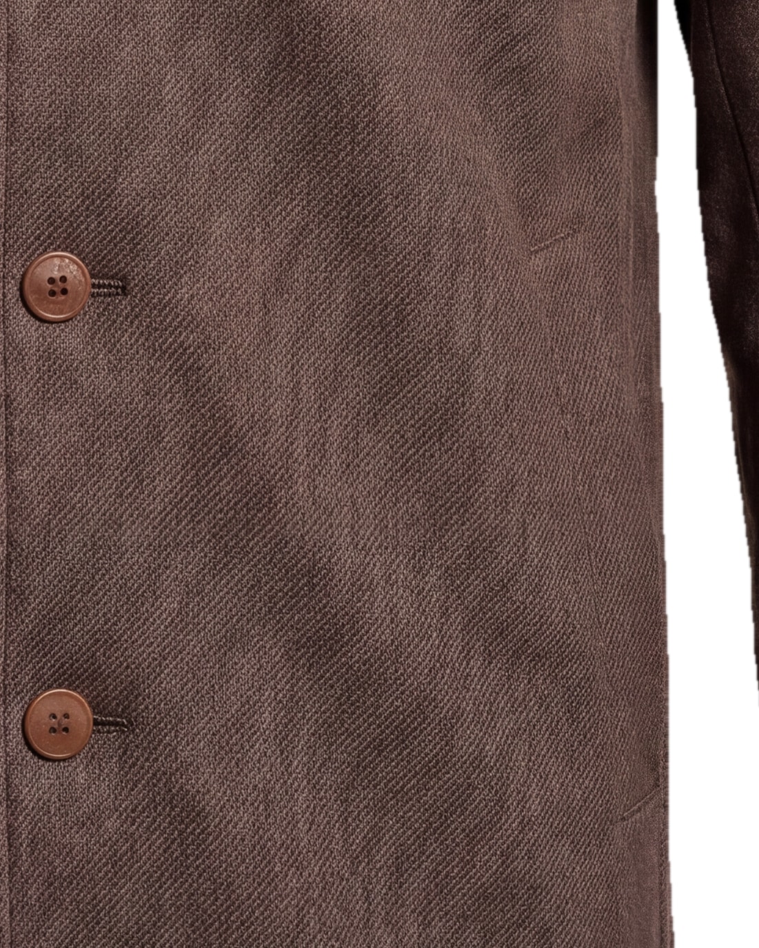 Kastanjebrun Merino uld shirt jacket, detalje af lommen