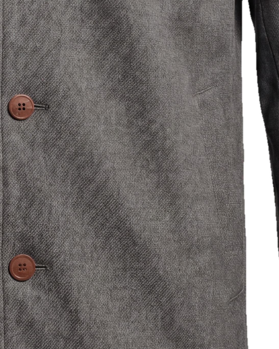 Grå Merino uld shirt jacket, detalje af lommen