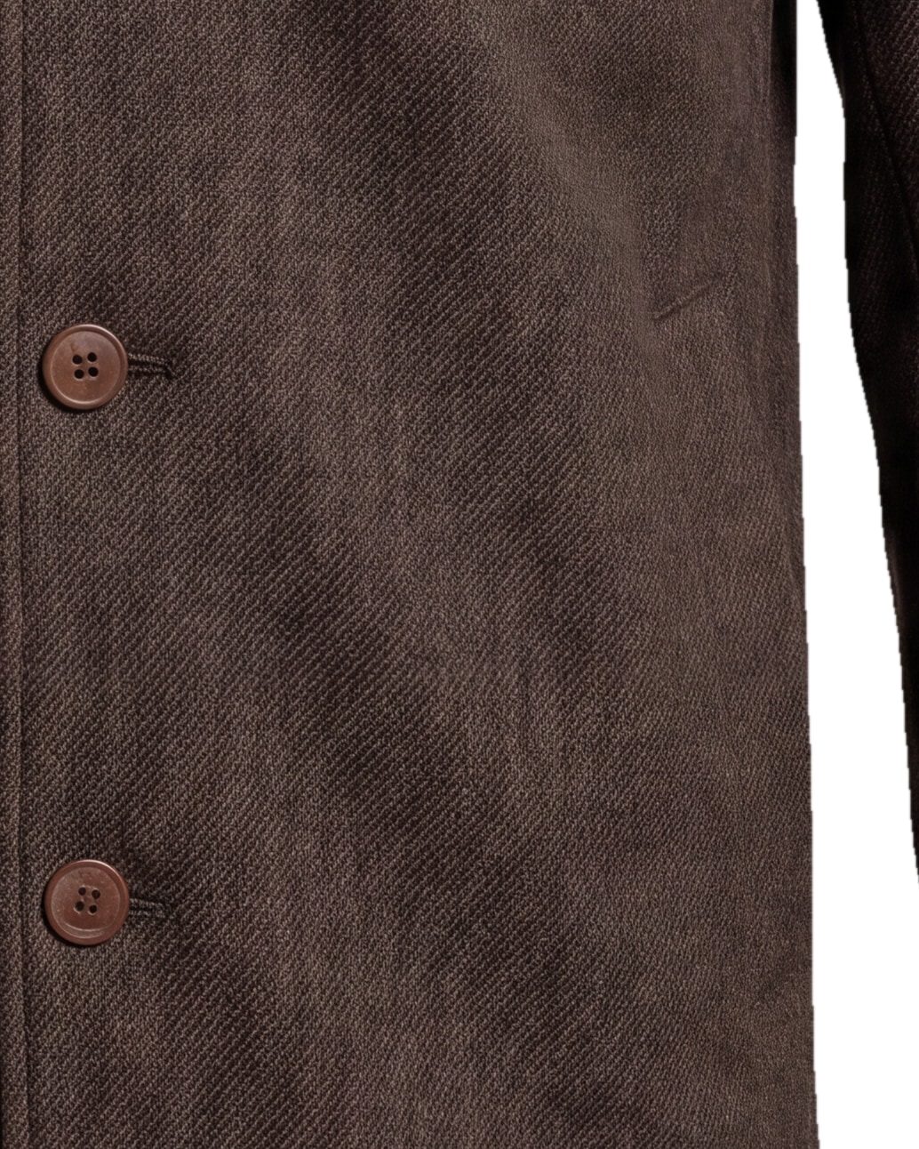 Mørkebrun uld shirt jacket, detalje af lommen