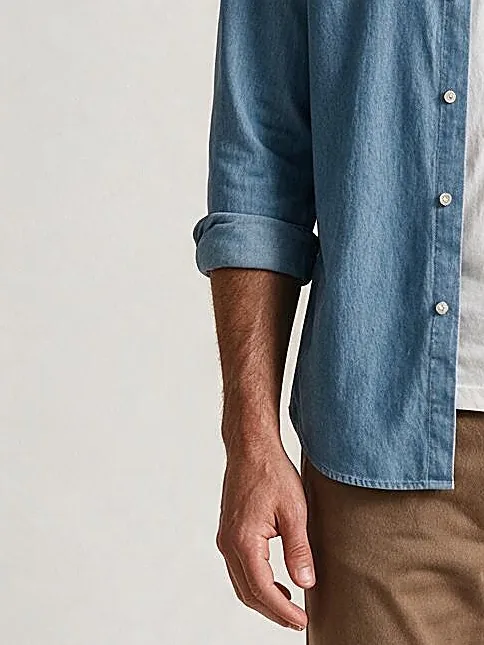 Light Blue Denim Shirt, cuff detail