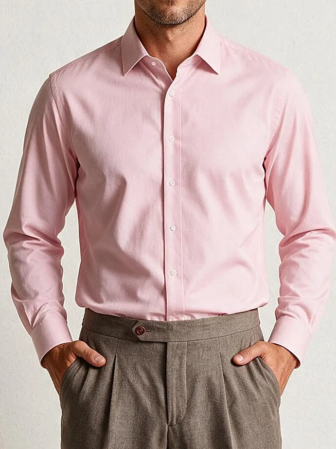 Pale Pink Shirt, collar detail