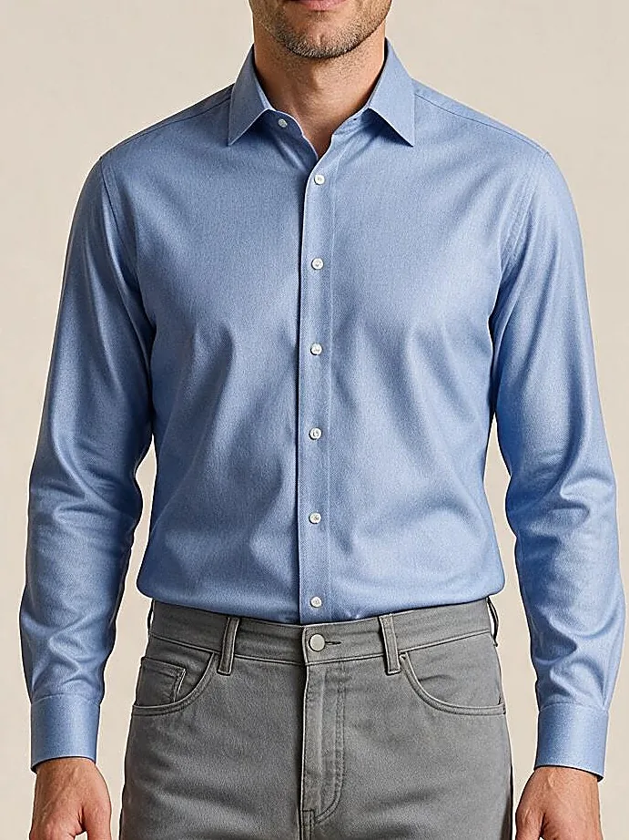 Light Blue Shirt in Ruki, collar detail