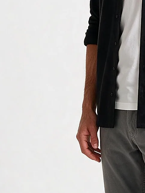 Black Heavy Cotton Shirt, cuff detail