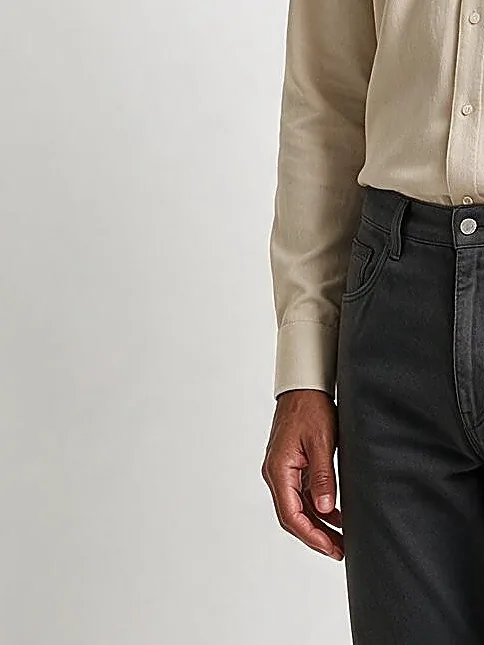 Cream Shirt in Ruki, cuff detail