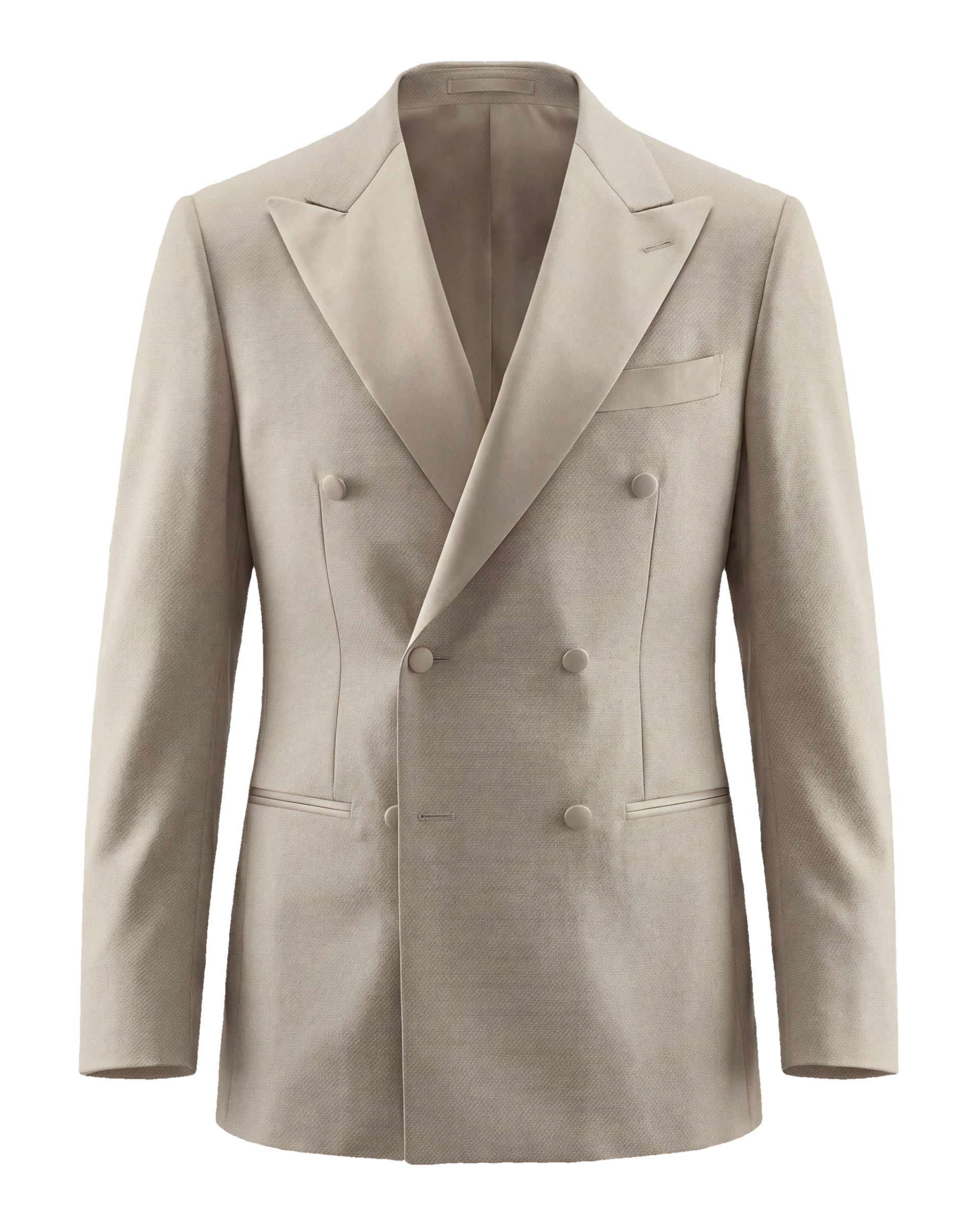 Off-White Double-Breasted Wool Jacquard Dinner Suit