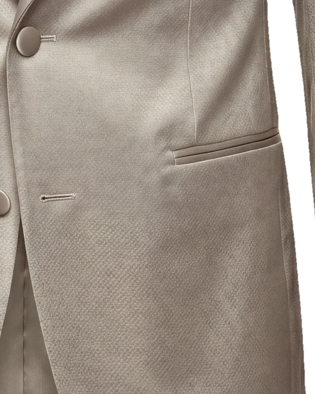 Off-white uld jacquard smoking, detalje af lommen