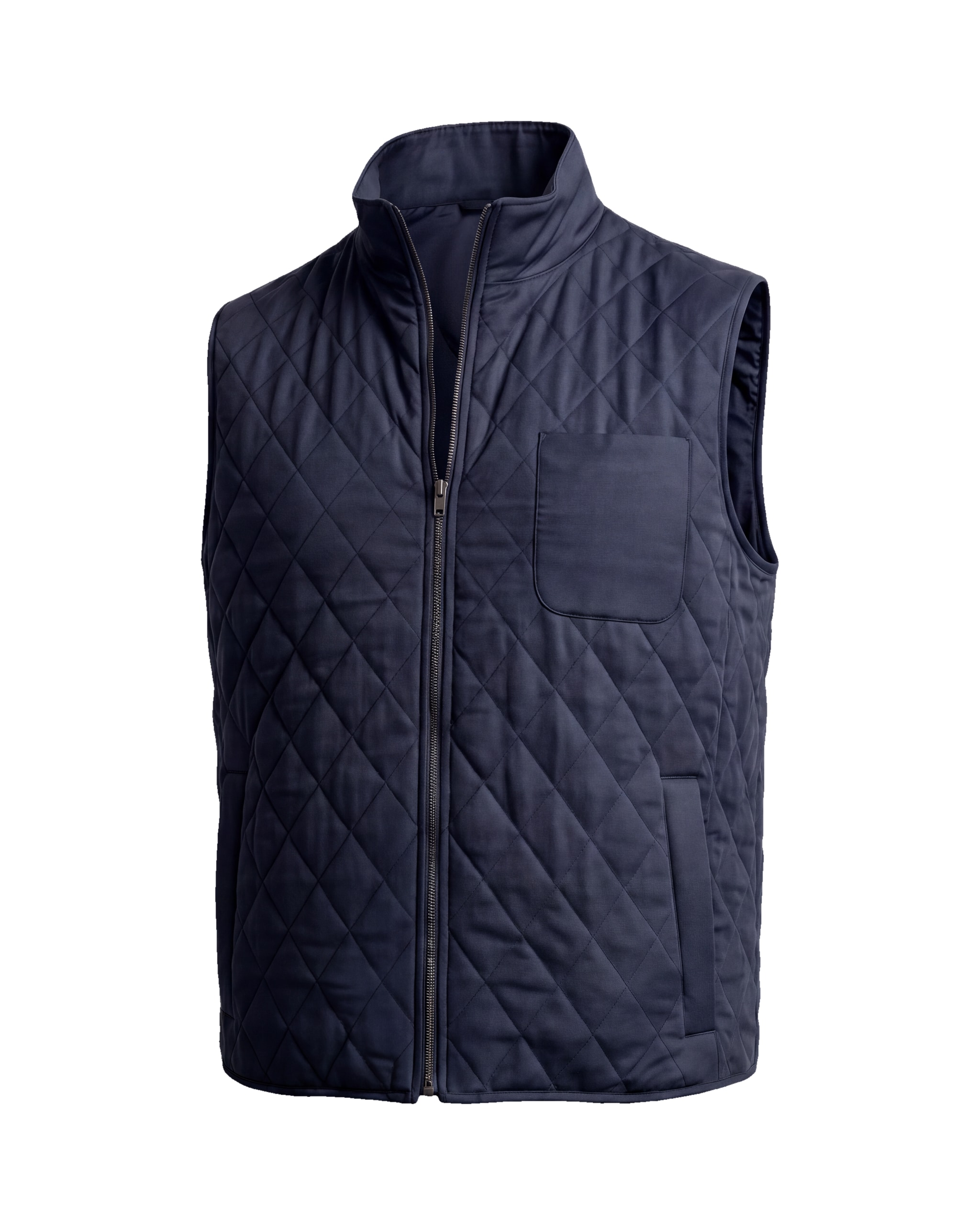 Navy Quilted Gilet