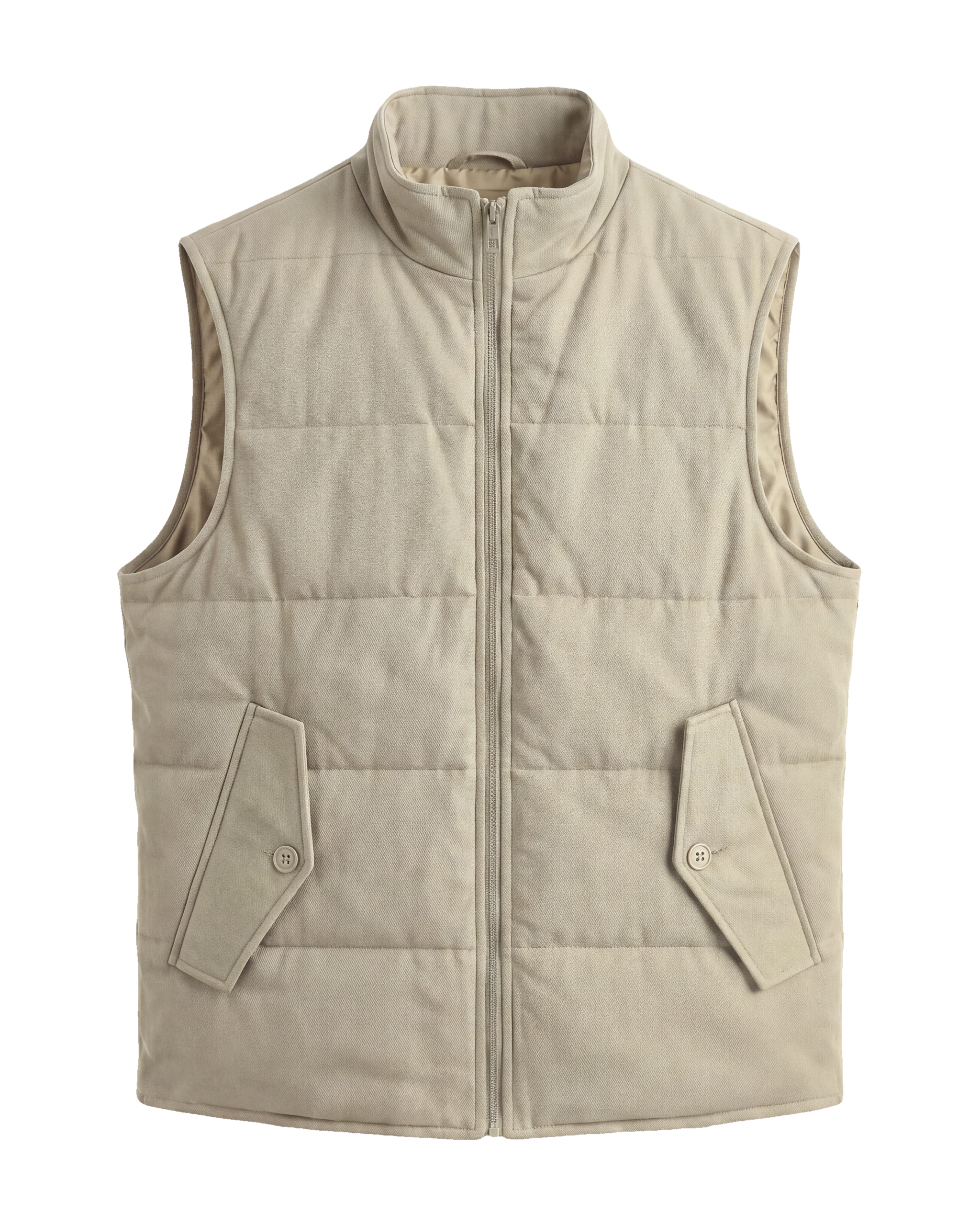 Beige Panelled Gilet