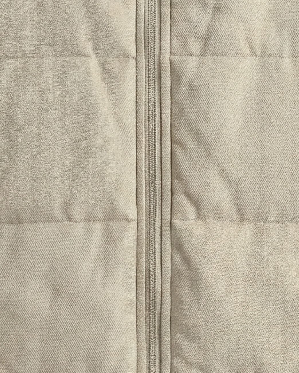 Beige Panelled Gilet, front view